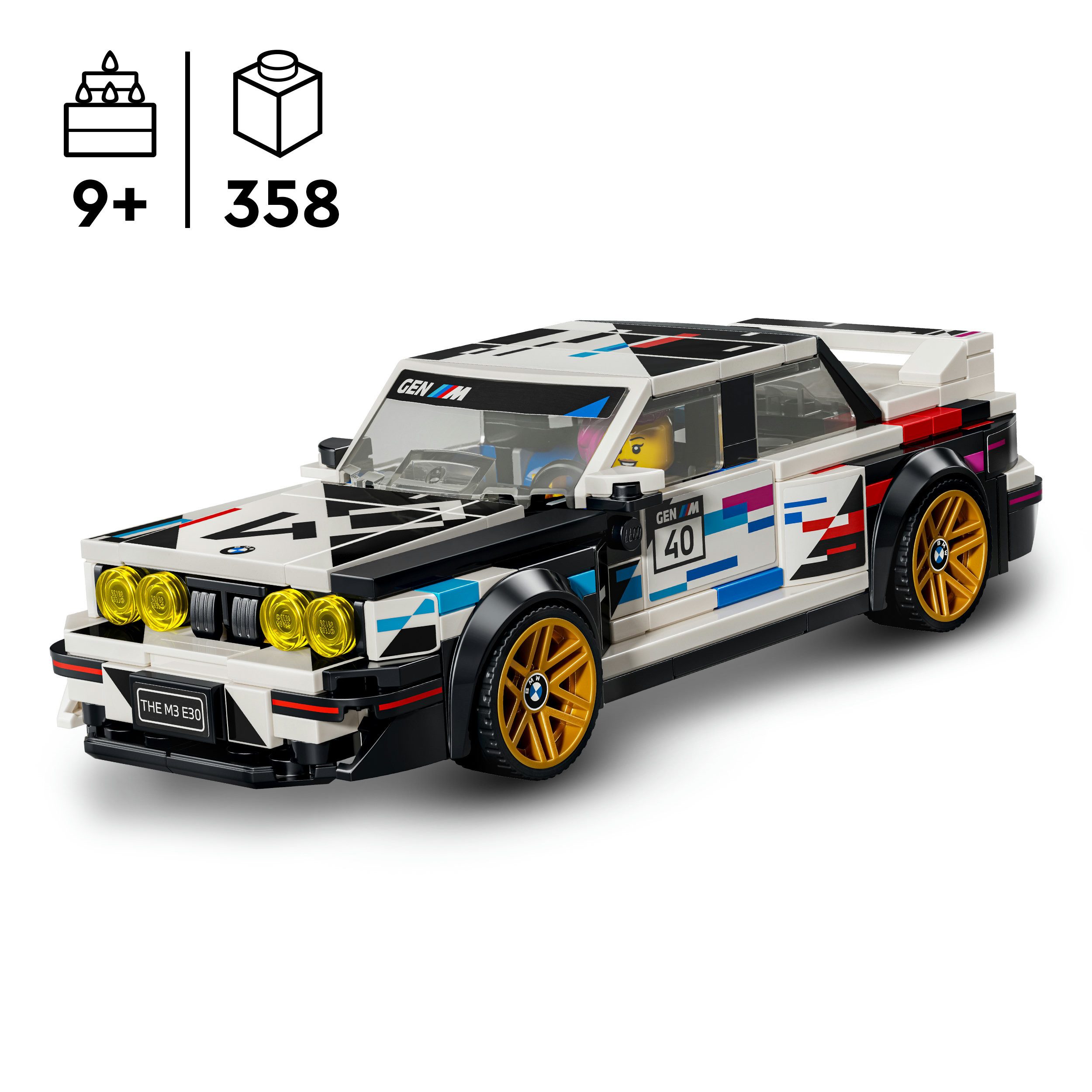 LEGO® BMW M3 (E30) (77263), LEGO Speed Champions Konstruktionsspielsteine, (358 St), Made in Europe