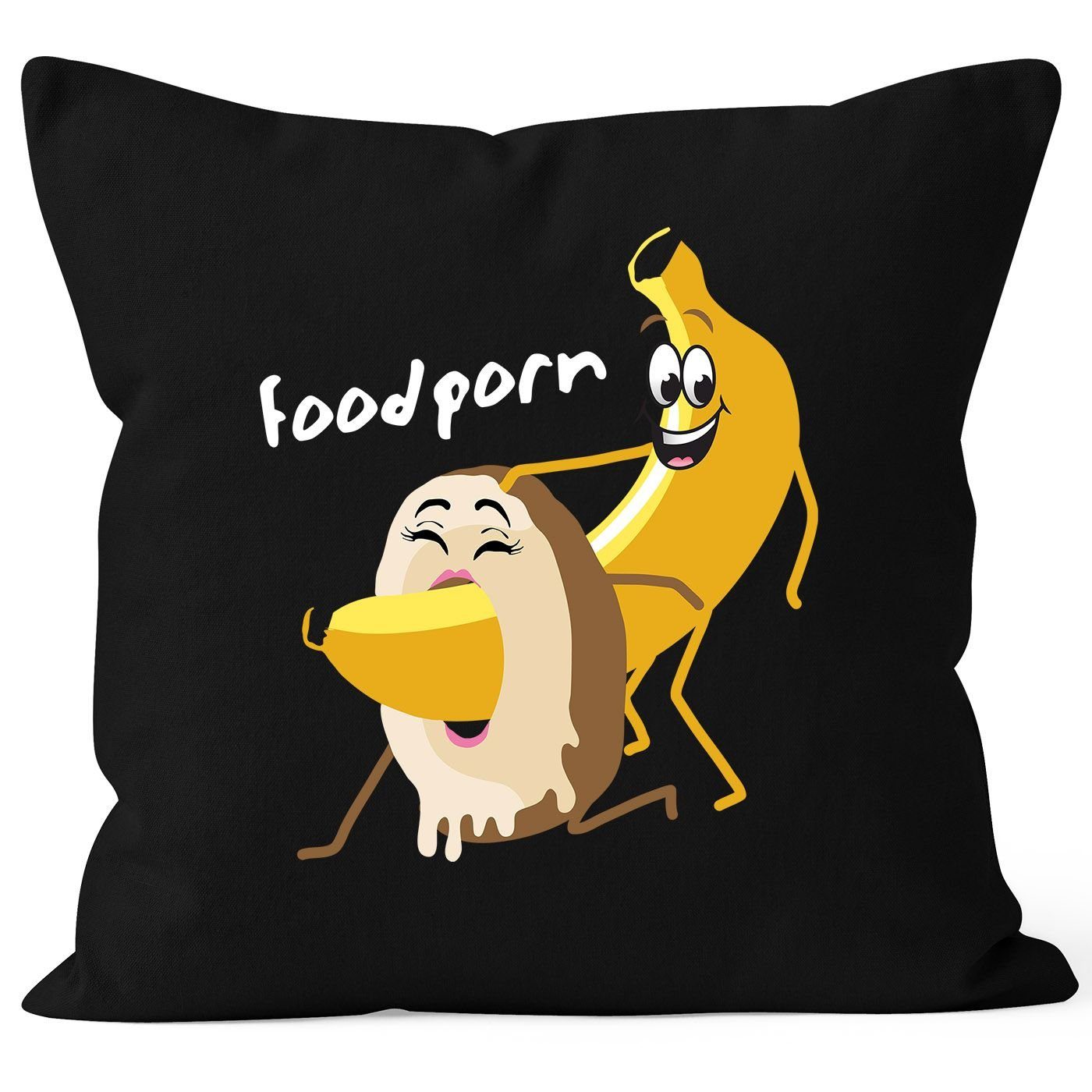 MoonWorks Dekokissen Kissen-Bezug Foodporn Banana Donut günstig online kaufen