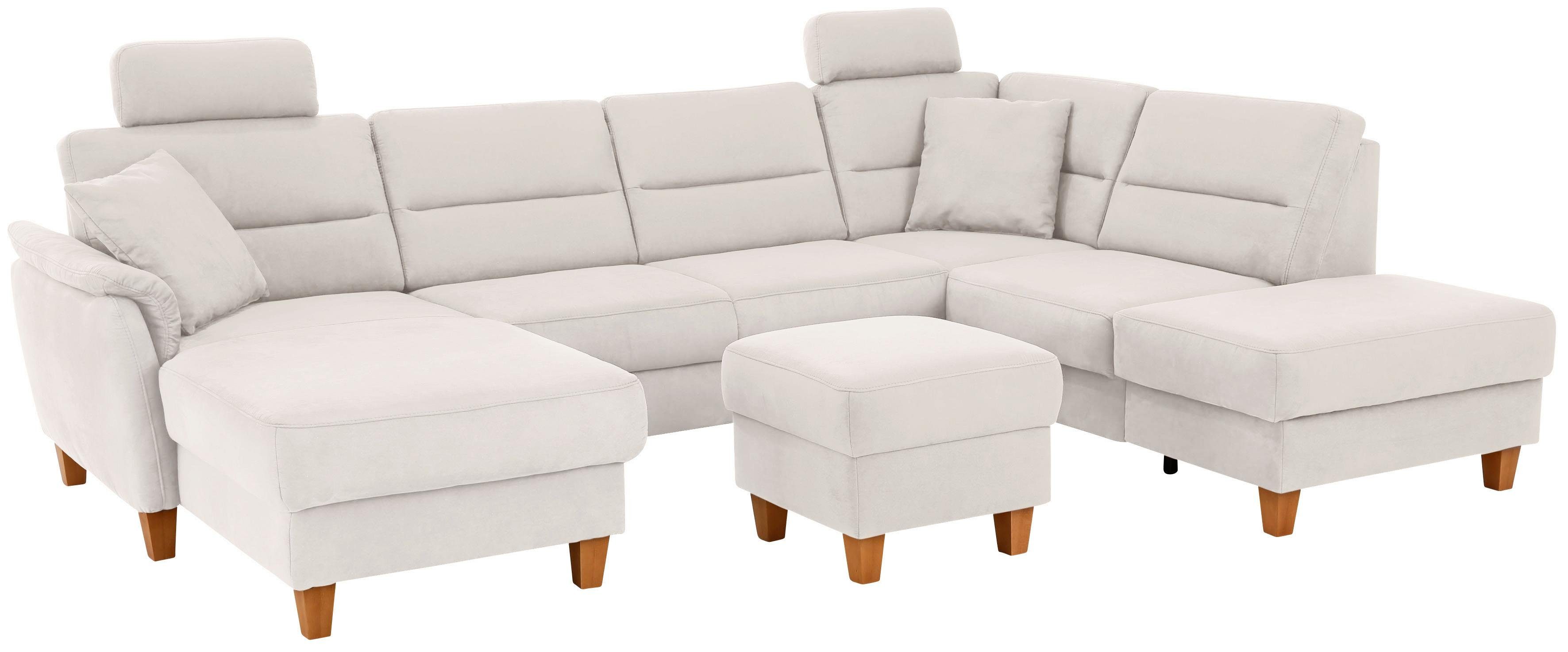 Home affaire Wohnlandschaft Palmera U-Form, B: 308 cm, optional Bettfunktio günstig online kaufen