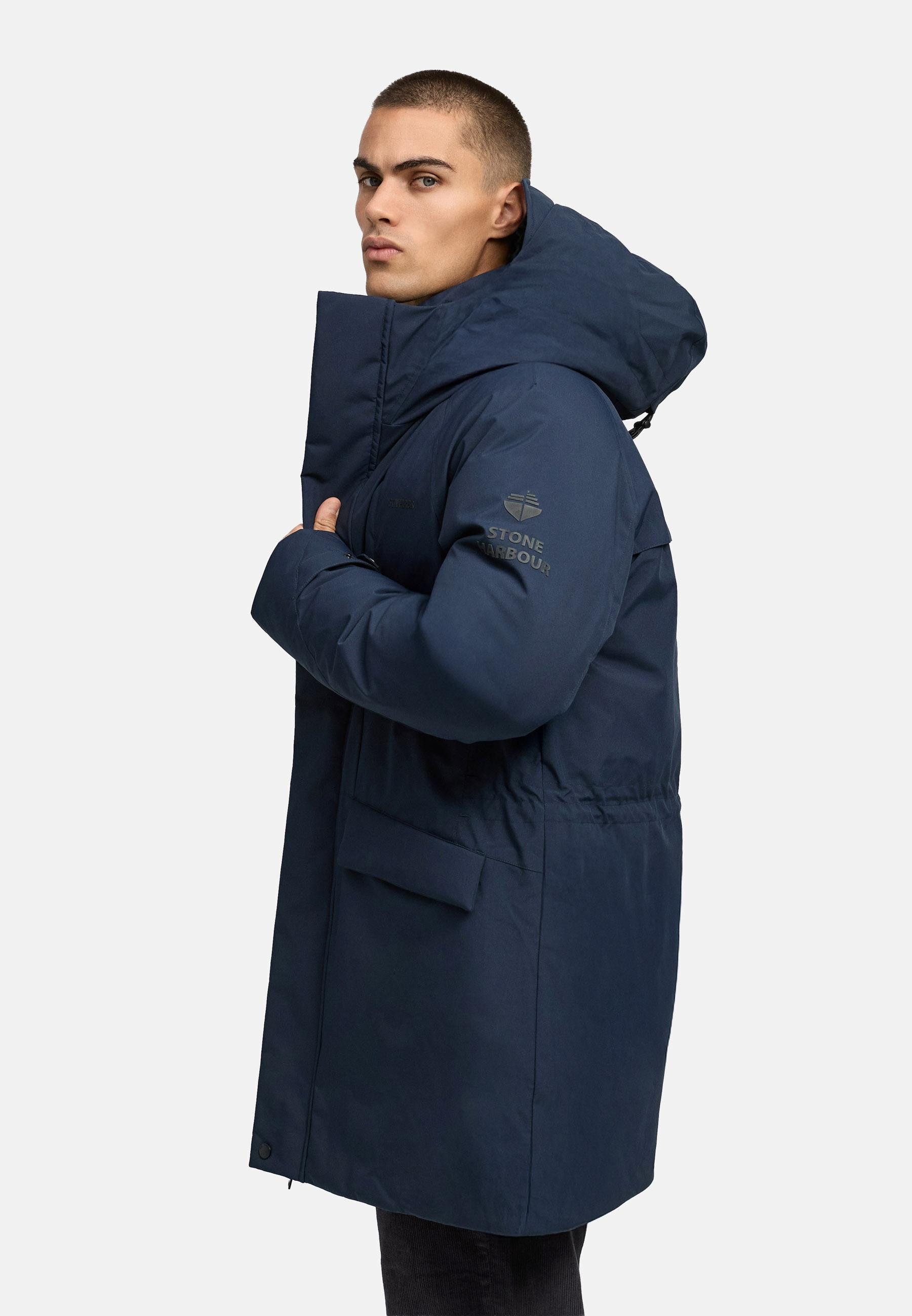 Stone Harbour Wintermantel Emriis XX Warmer Herren Mantel mit Magnet-Knöpfen