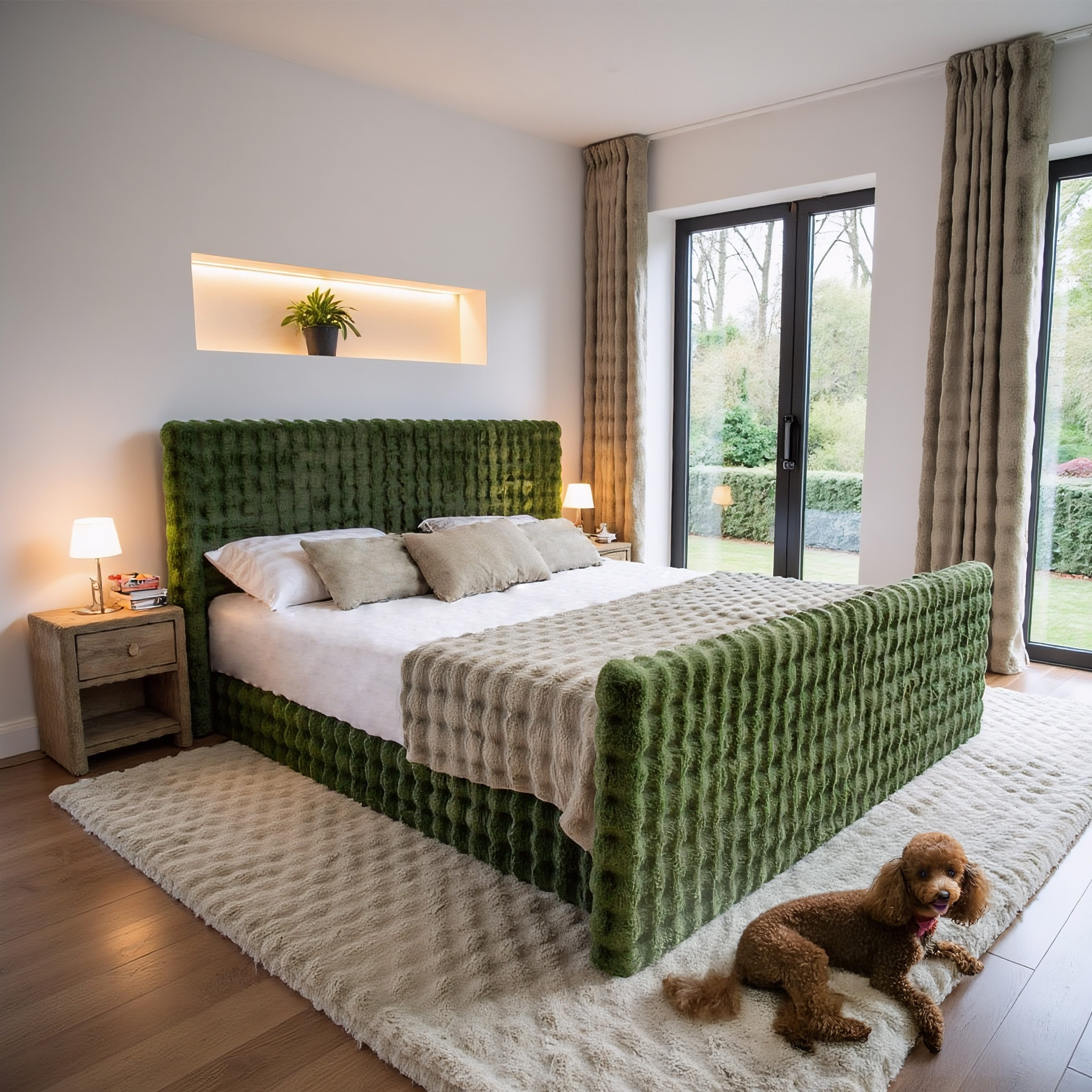 Boxspringbett mit bettkasten, matratze, topper, BLANKET stoff Bubble