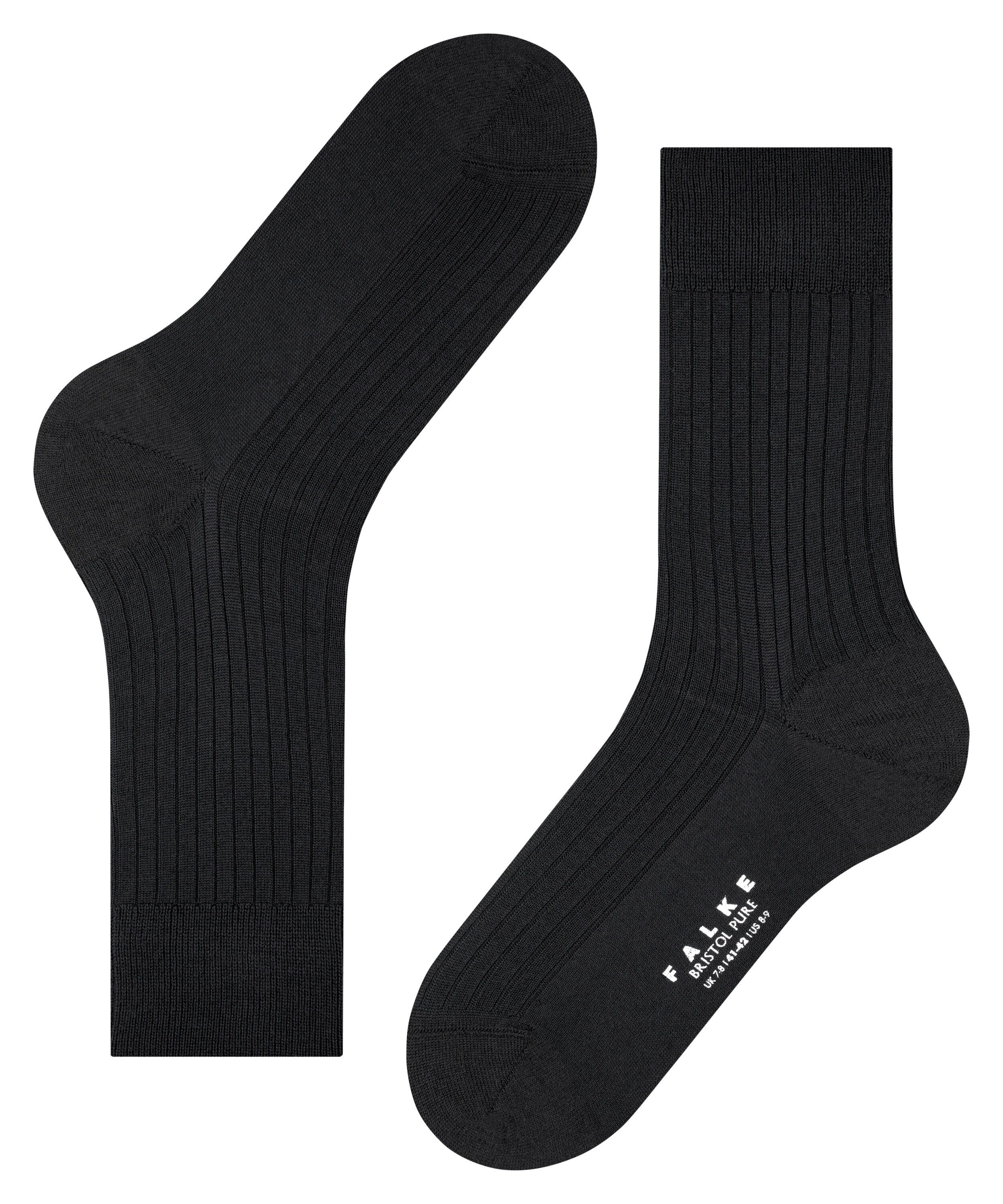 FALKE Socken Bristol Pure Socken aus feinster Merinowolle (1-Paar) aus feinster Merinowolle