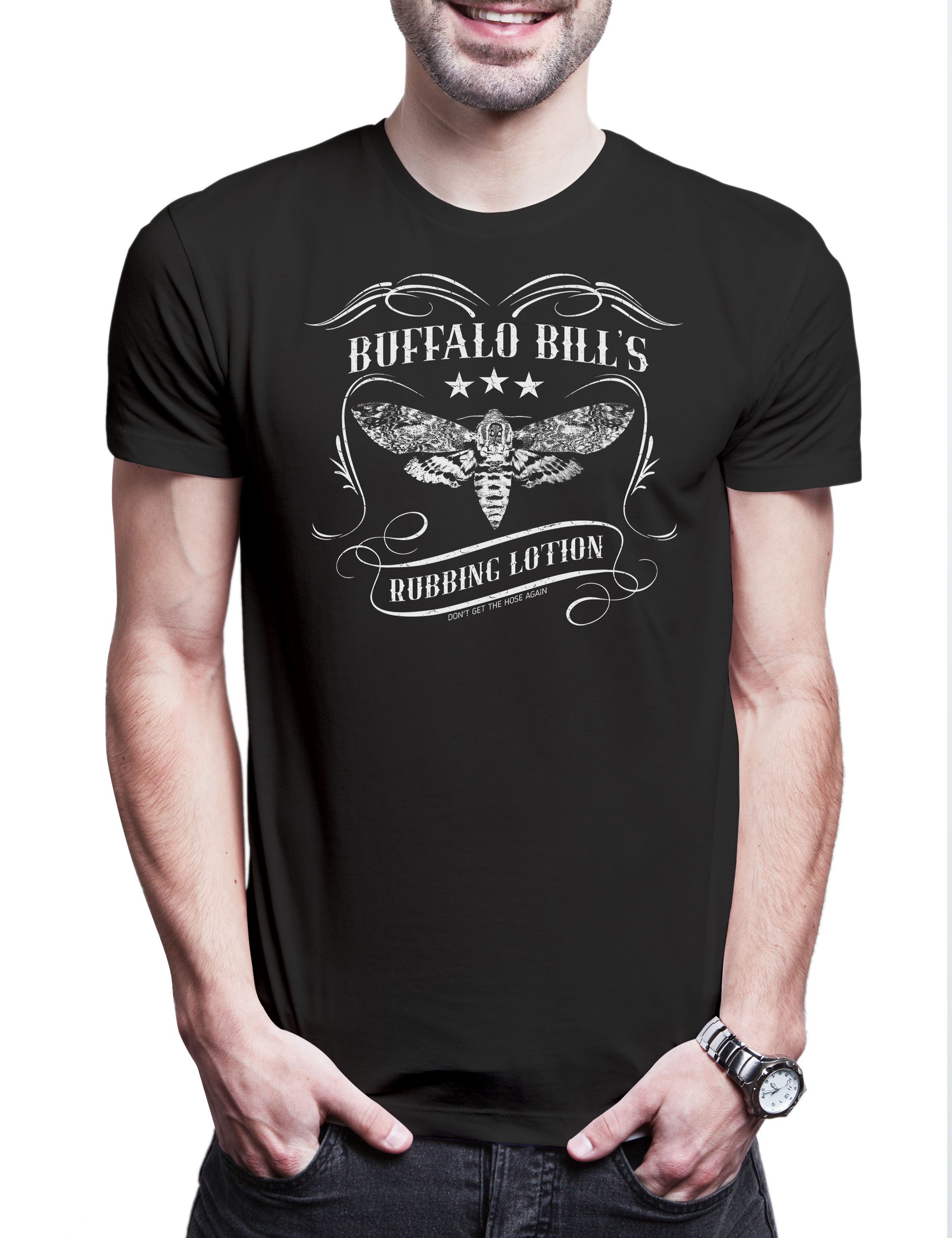 Print-Shirt Buffalo Bill's Rubbing Lotion Herren T-Shirt Schweigen Silence Der Das