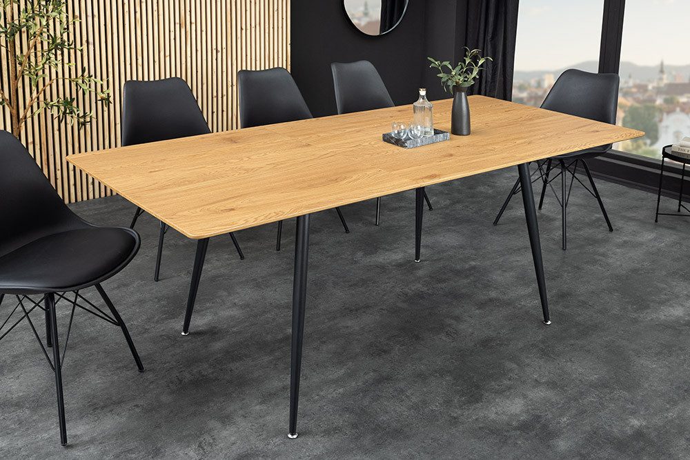 riess-ambiente Esstisch APARTMENT 120-160cm natur-Wildeiche, Metallgestell, günstig online kaufen