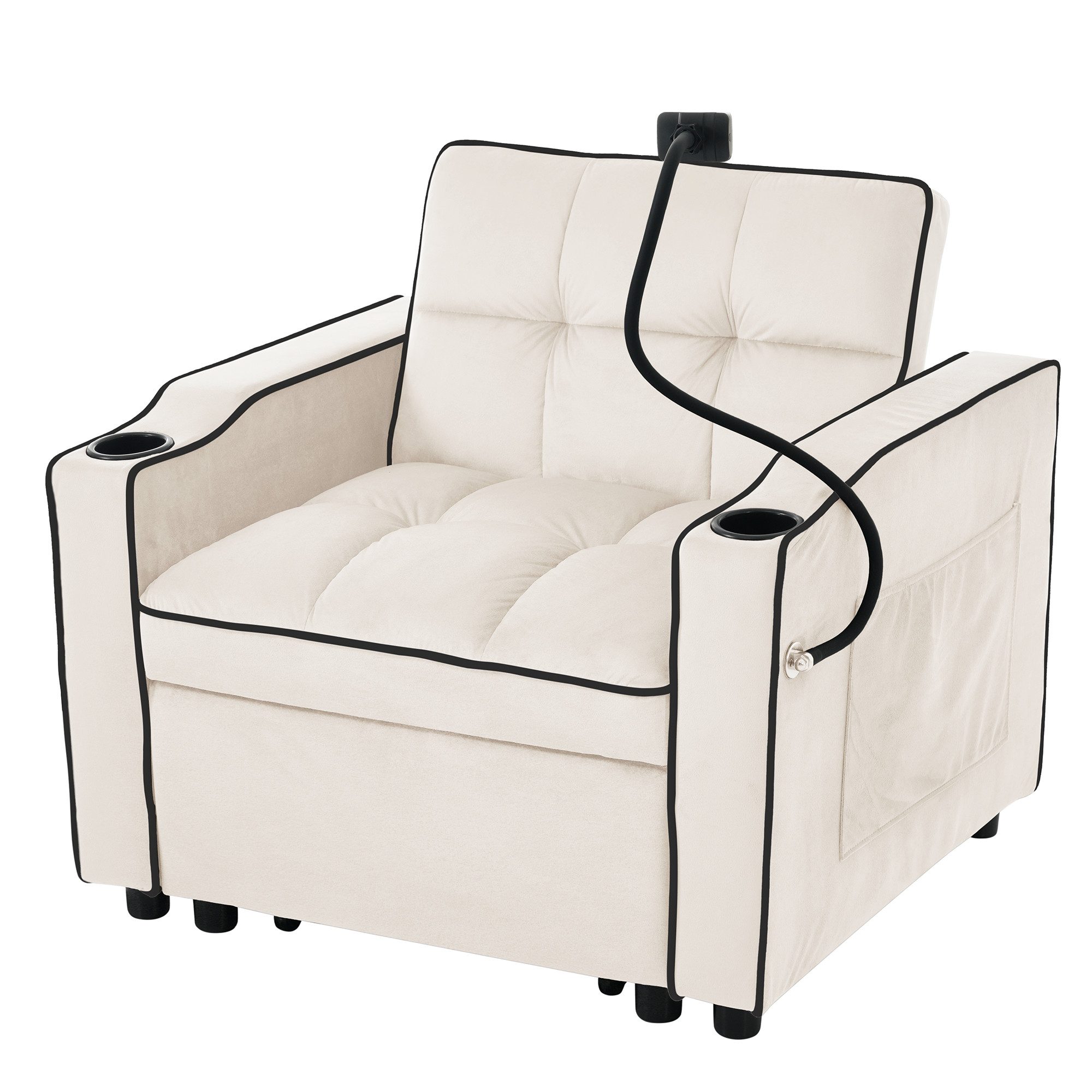 Merax Schlafsofa mit 3-in-1 Bettfunktion, Loungesessel günstig online kaufen