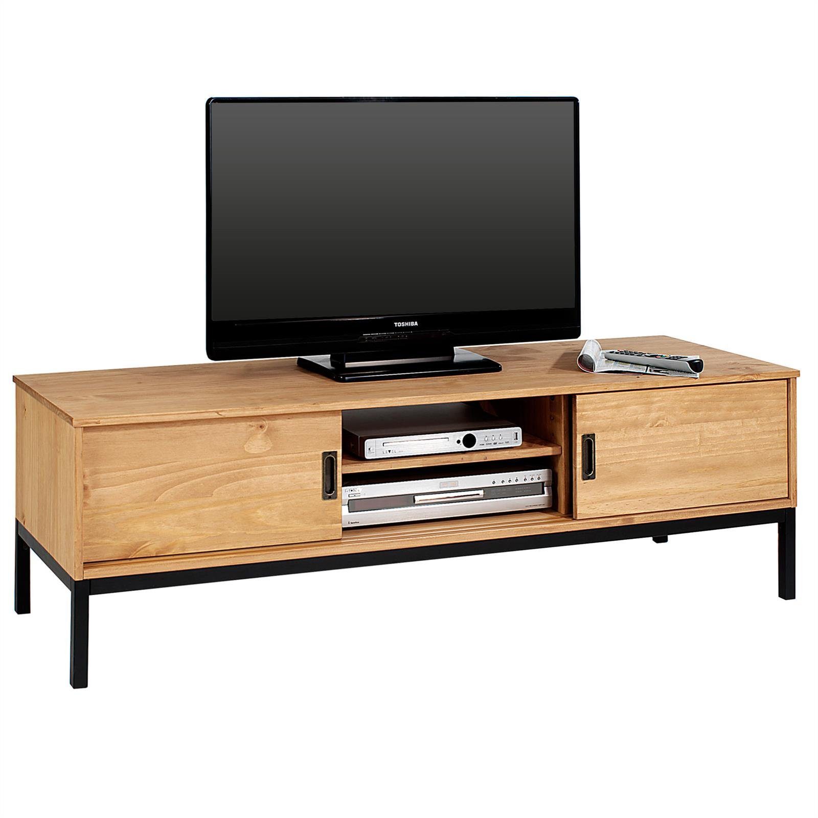 IDIMEX Lowboard SELMA, Lowboard TV Möbel Tisch Schrank Fernsehtisch Industrial Designl gebeiz