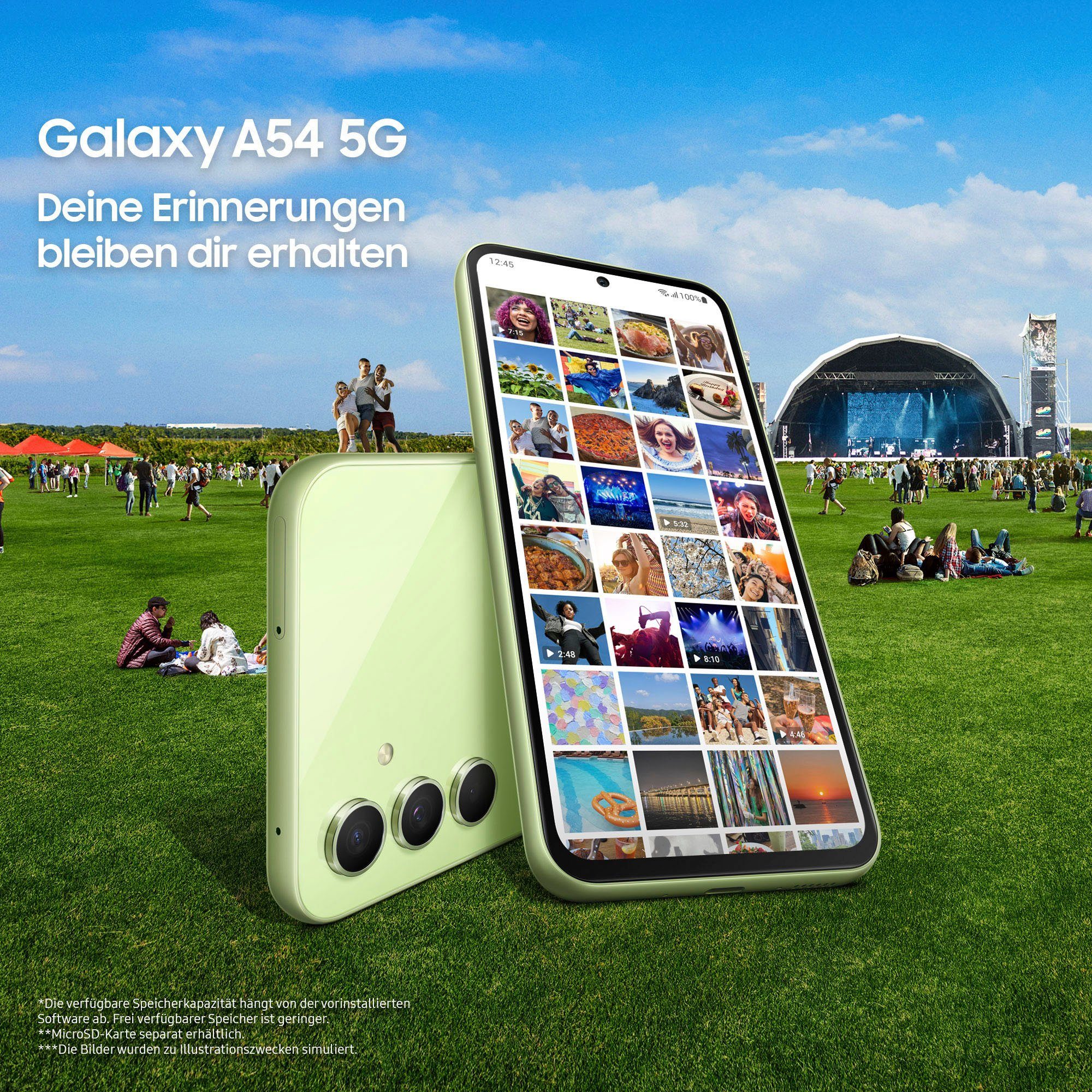 MP Speicherplatz, (16,31 5G weiß Smartphone 128GB cm/6,4 50 GB Kamera) Samsung Zoll, 128 Galaxy A54