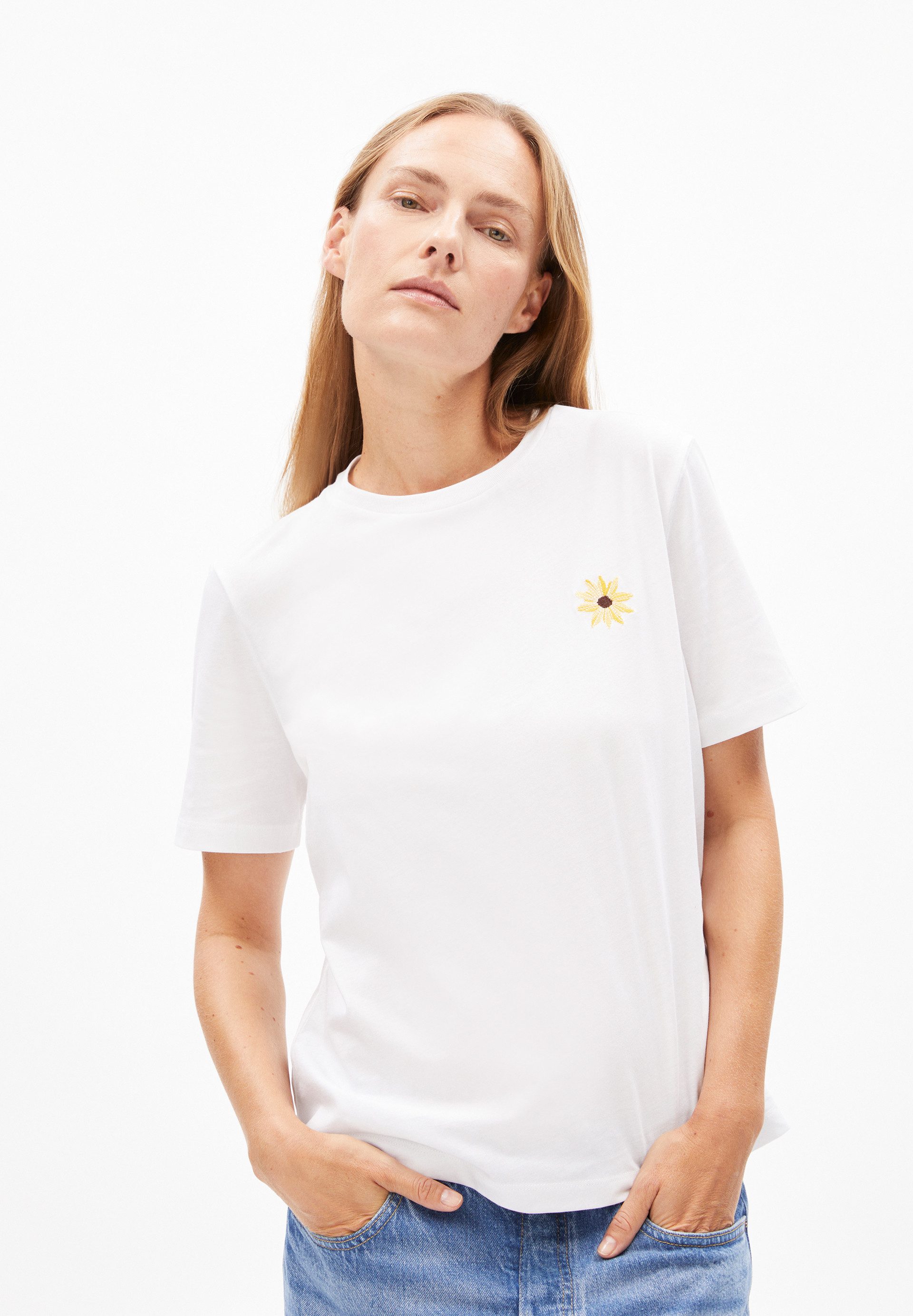 Armedangels T-Shirt LUALAA FLOWER Damen T-Shirt aus Bio-Baumwolle (Regular günstig online kaufen