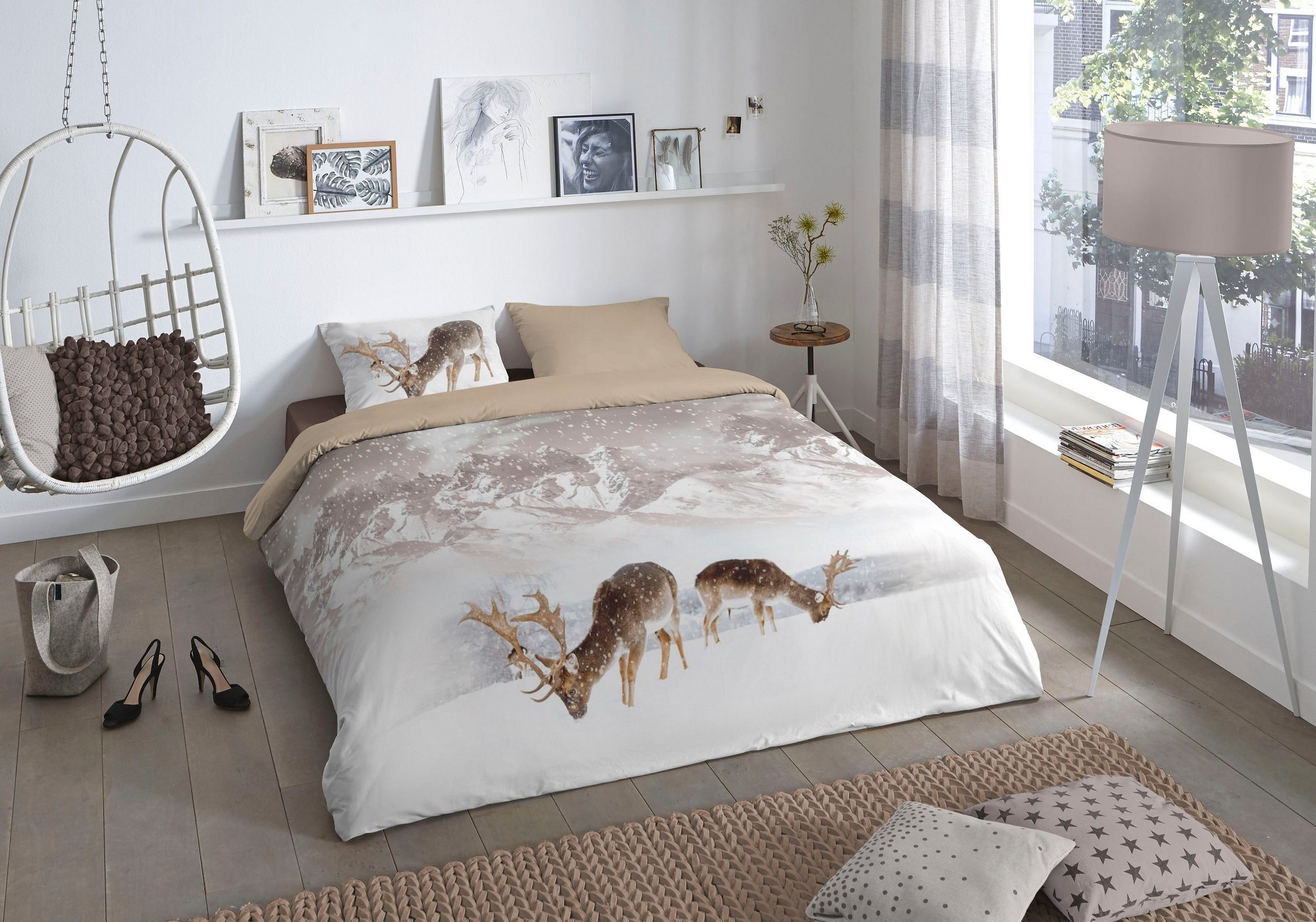 good morning Wendebettwäsche Winter Bettwäsche-Set Bettbezug & Kissenbezüge günstig online kaufen