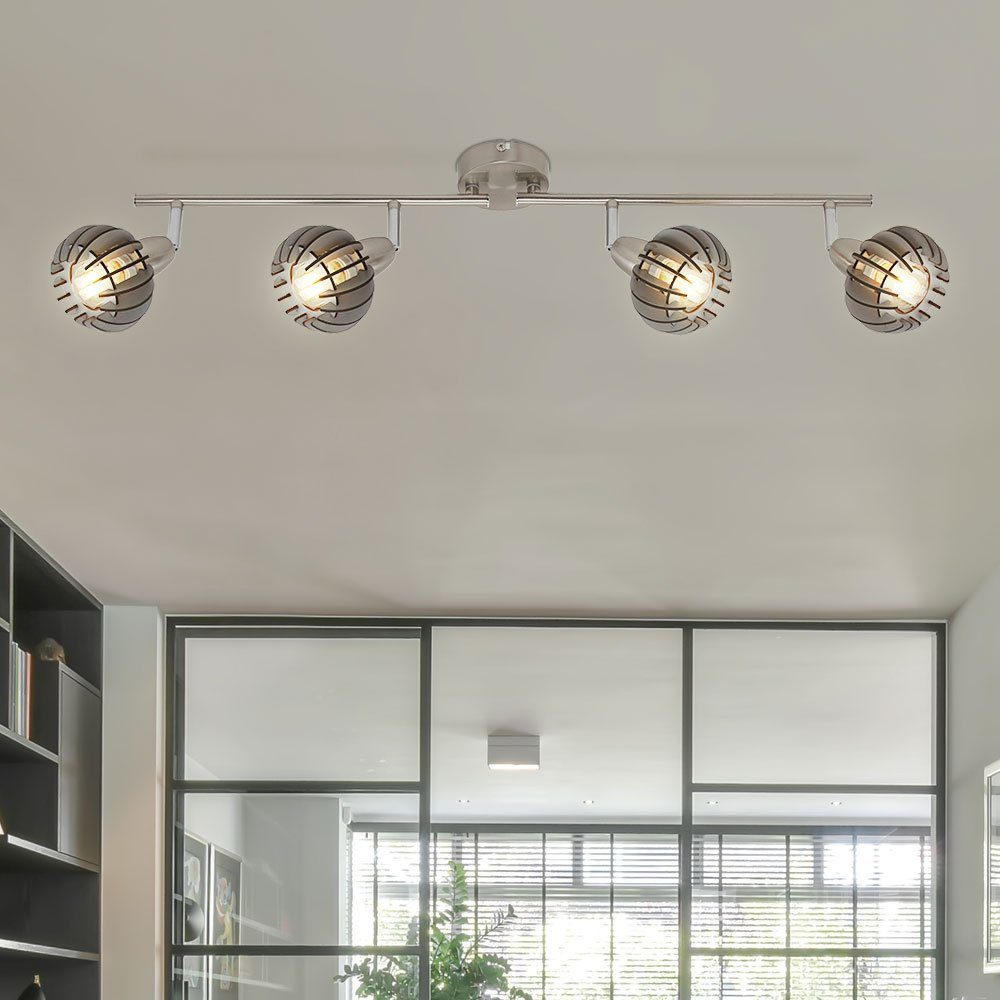 Deckenleuchte Wohnzimmerleuchte Leuchten Lamellen schwenkbar nicht Leuchtmittel LED Deckenleuchte, Holz inklusive, Briloner