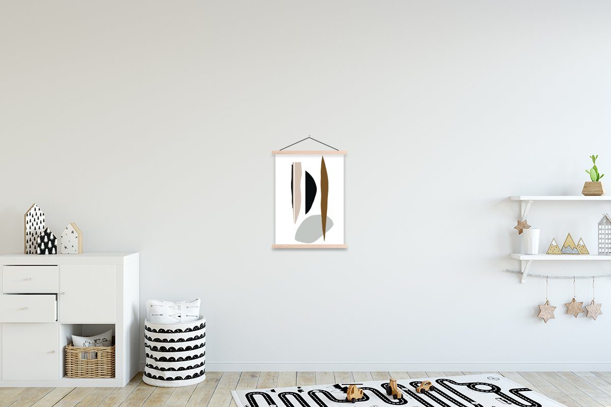 MuchoWow Poster Abstrakt - Pastell - Design, (1 St), Posterleiste, Textilposter für Wohnzimmer, Bilderleiste, Magnetisch | Poster