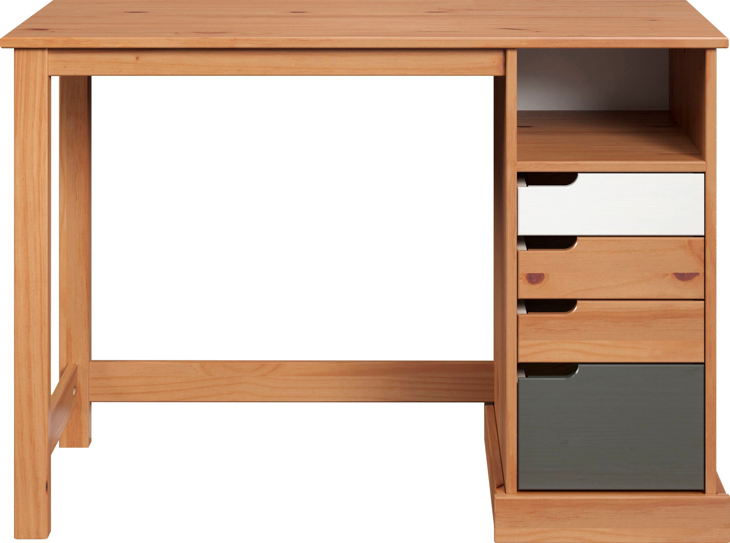 INTER-FURN Schreibtisch Mestre, praktisch und aus massivem Kiefernholz. Reduzierter Preis € 69,99. Unverbindliche Preisempfehlung € 221,00