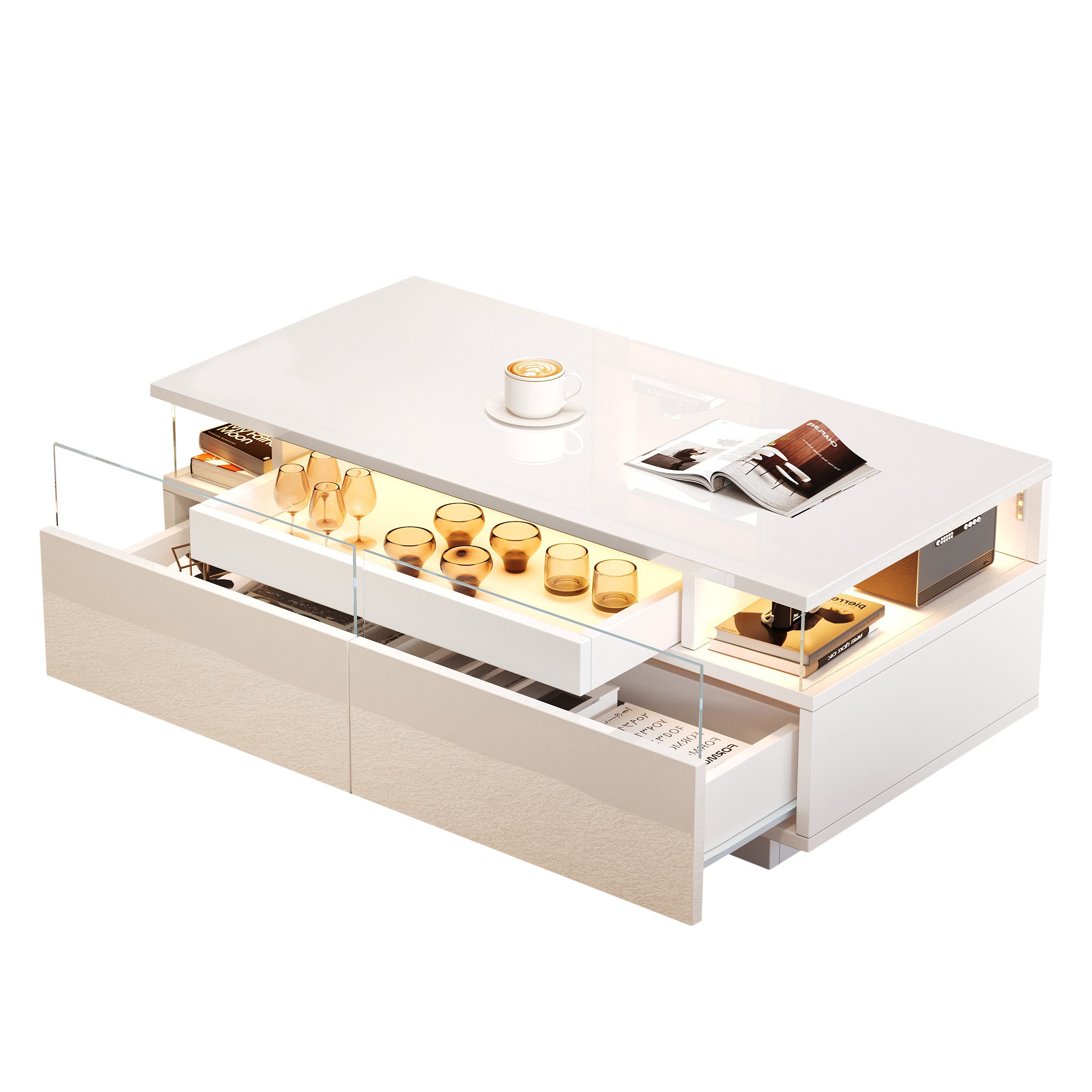 KLAM HOME Couchtisch 90x45x35.5 cm Couchtisch günstig online kaufen