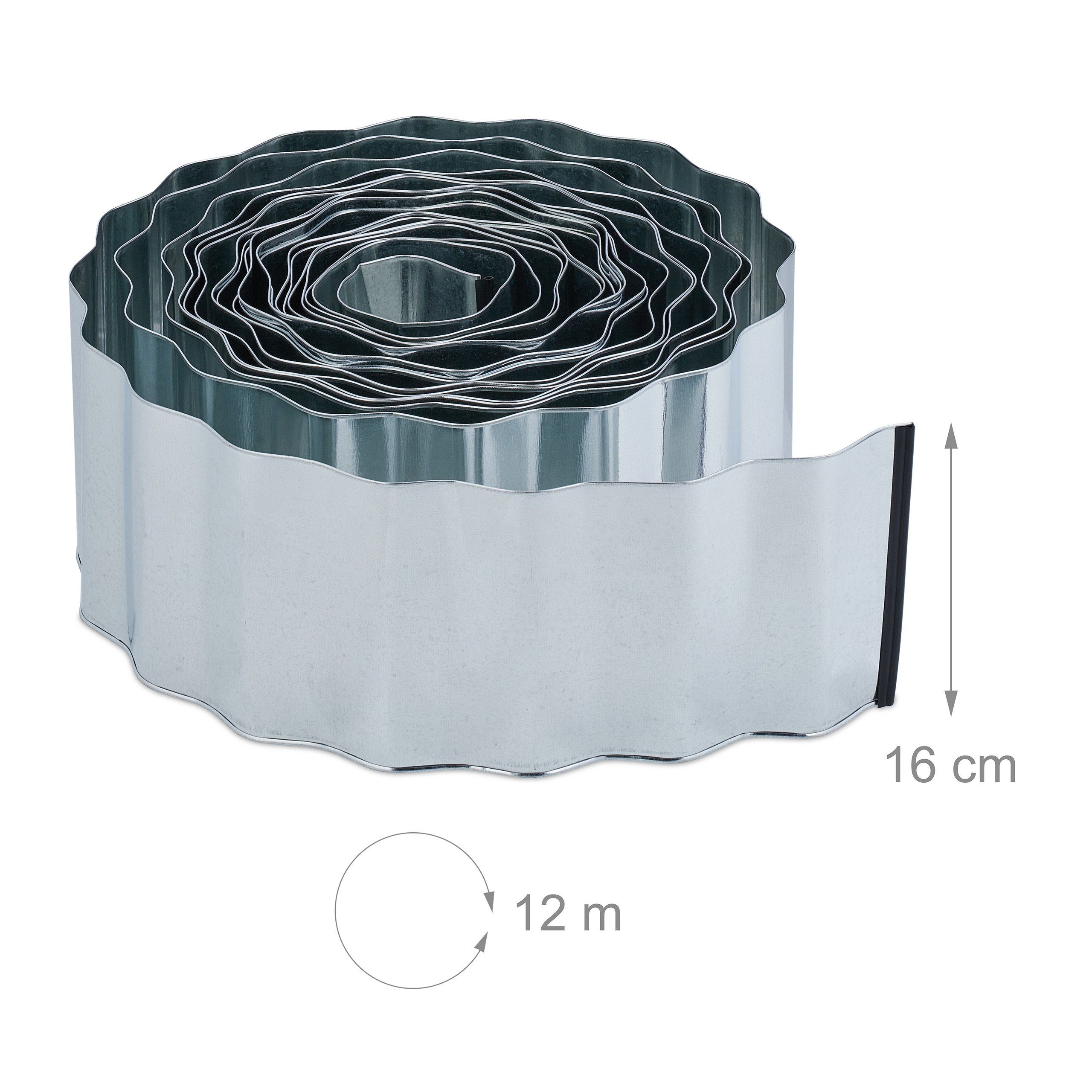 relaxdays Rasenkante Rasenkante 12m aus Metall – Bild 4 von 5