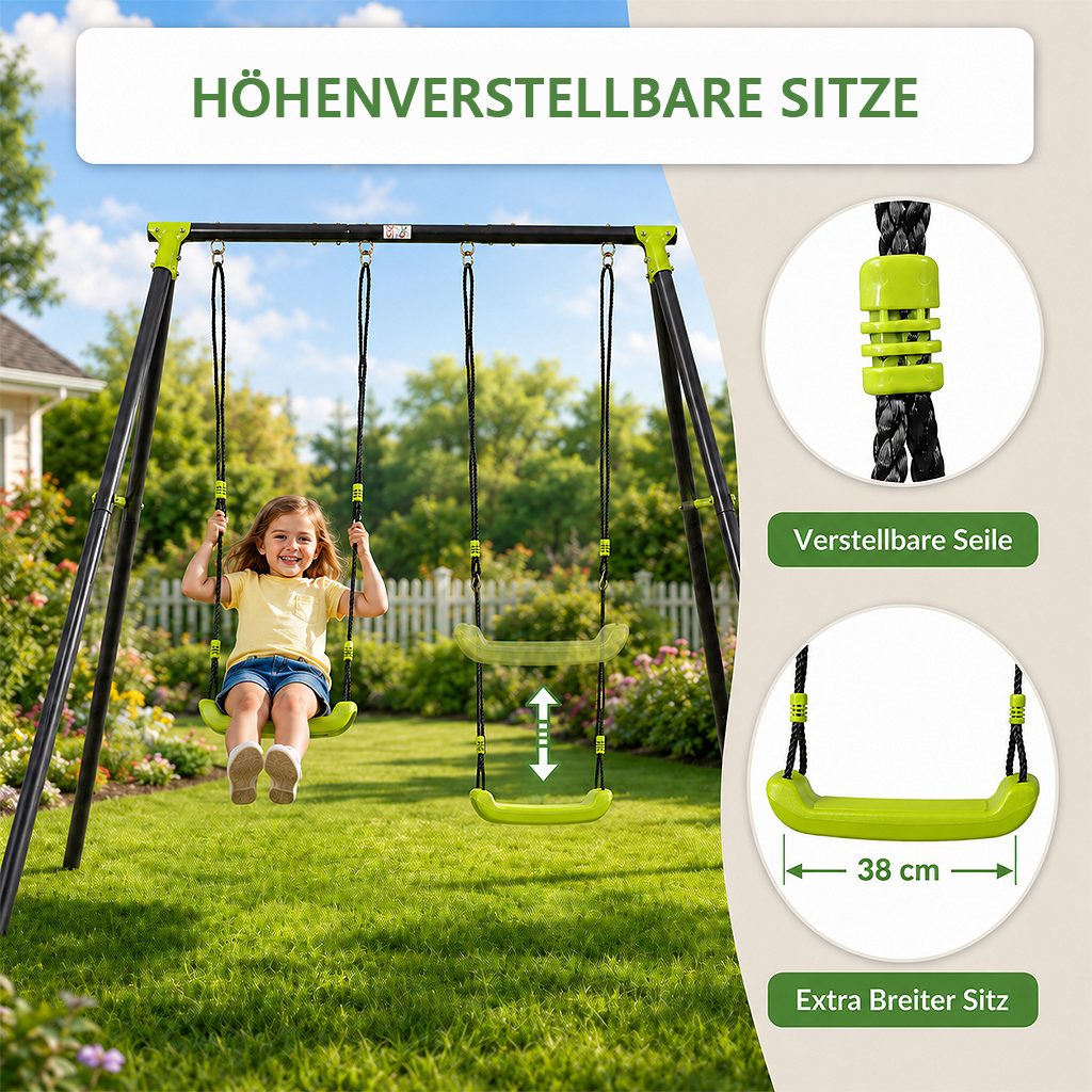 Baby Vivo Einzelschaukel Kinderschaukel / Schaukelgestell - Doppelschaukel bis 100 kg
