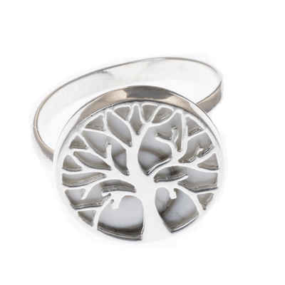 Bella Carina Silberring Ring mit Baum des Lebens Shiva Auge, 925 Silber