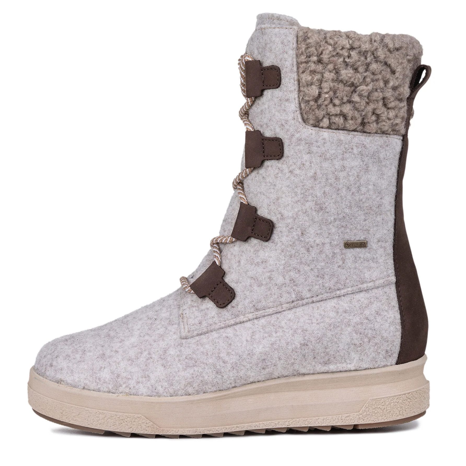 Pomar Reki GTX (Filzstiefel, wasserdicht, breit, extrem warm) hellgrau Damen Winterstiefel