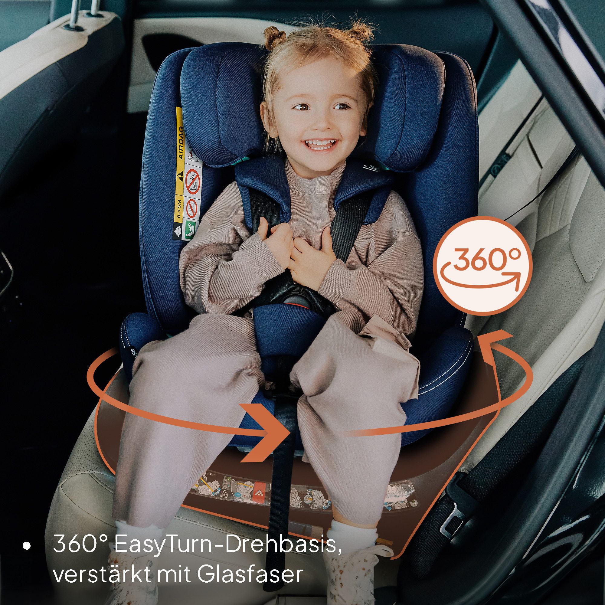 lionelo Autokindersitz BASTIAAN ONE i-SIZE, ab: ab Geburt, bis: 12 Jahren, ab: 40,00 cm, bis: 150,00 cm, (Set), 4 in 1/i-Size/Dri-Seat/360 Grad/0-36kg