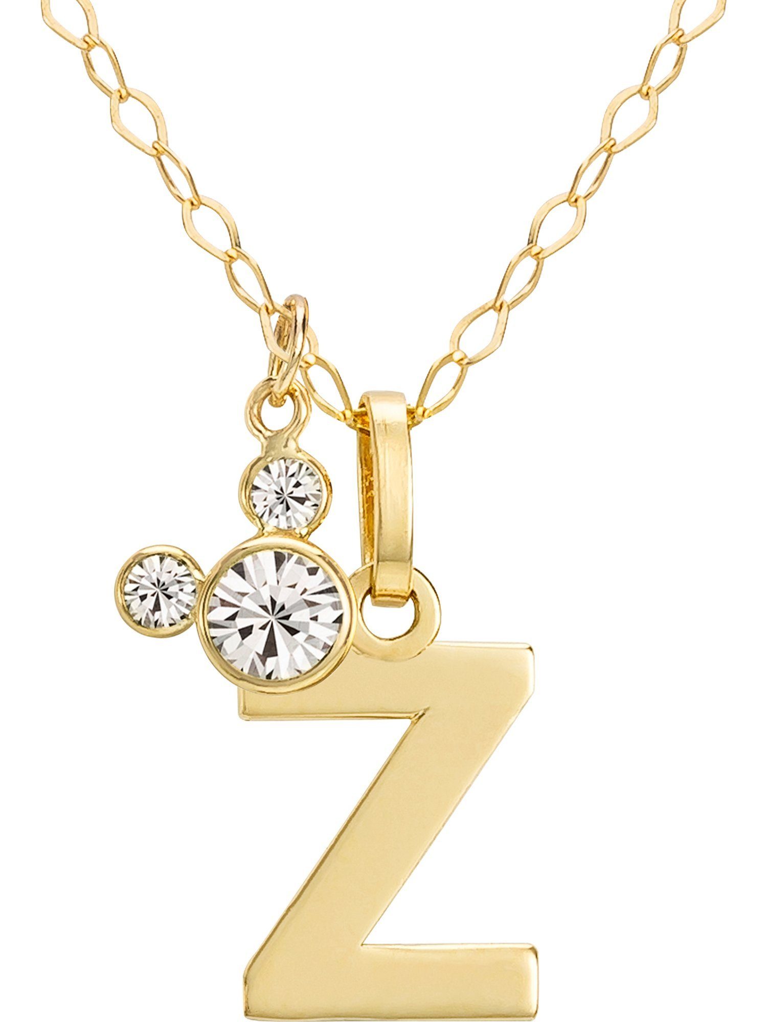 DISNEY Jewelry Collier Disney Mädchen-Kinderkette 375er Gelbgold Kristall Z