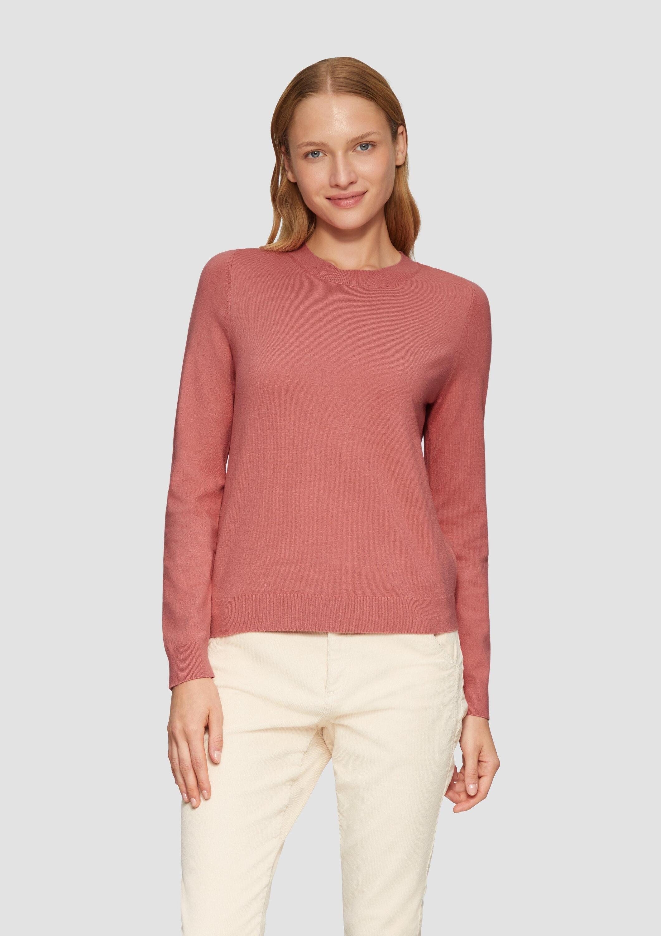 s.Oliver Longpullover Strickpullover Strickpullover mit Rundhalsausschnitt günstig online kaufen