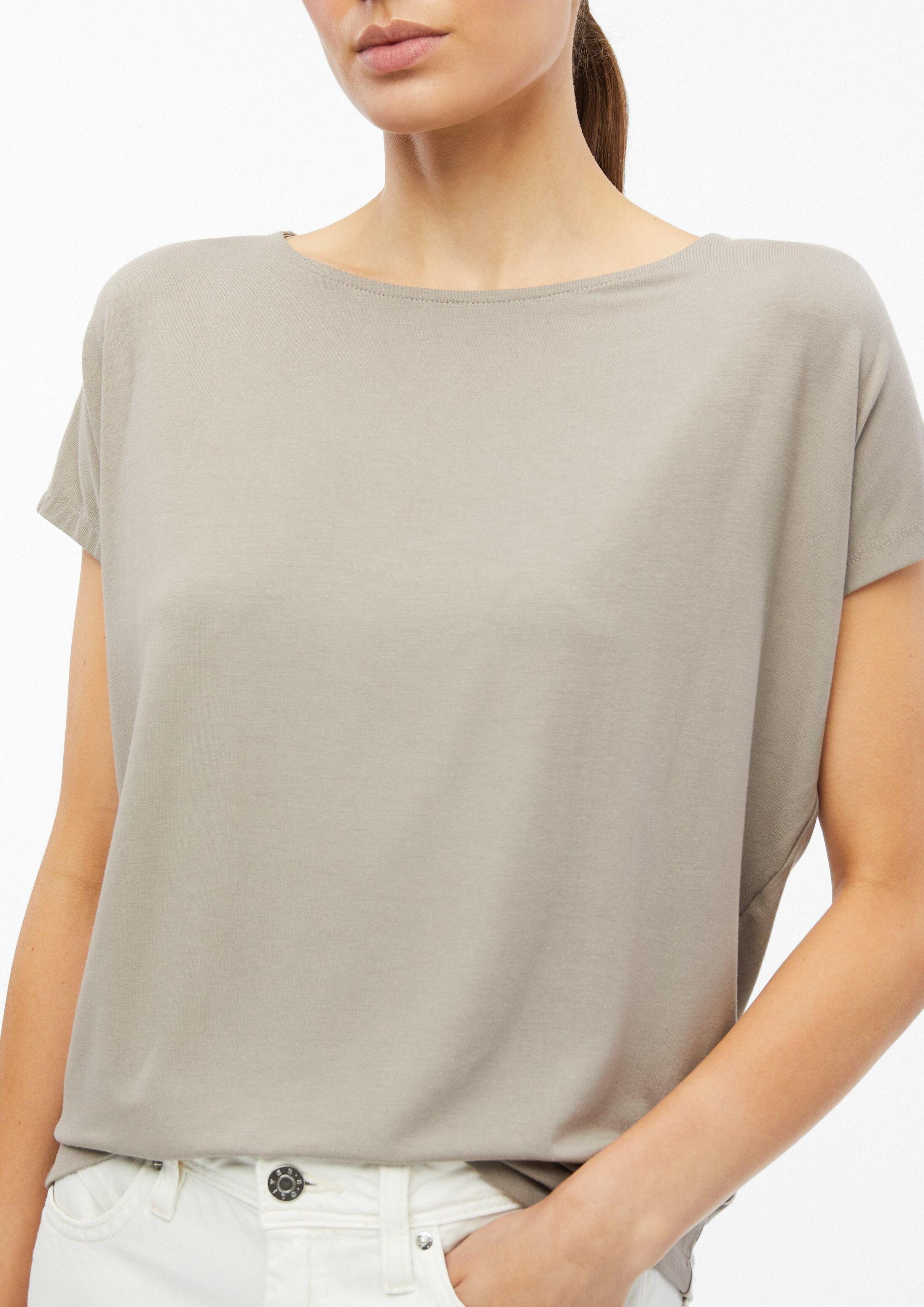 s.Oliver Kurzarmshirt T-Shirt Fließendes Jersey-Shirt mit überschnittenen Schultern – Bild 4 von 5