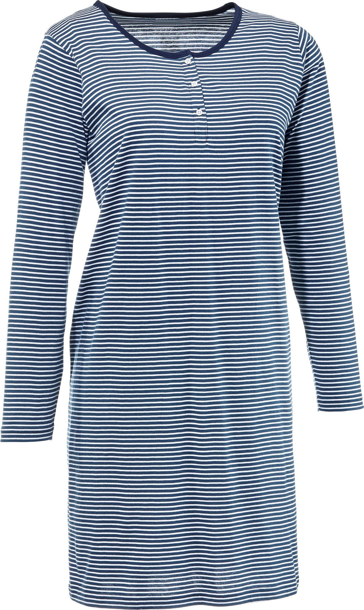 Erwin Müller Damen-Nachthemd Nachthemd (1-tlg) Single-Jersey Streifen