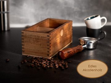 Hanseküche Ausklopfbehälter Abschlagbehälter für Siebträger und Kaffeesatz, FSC®-zertifiziert - Barista Kaffee Zubehör für einfaches Ausklopfen
