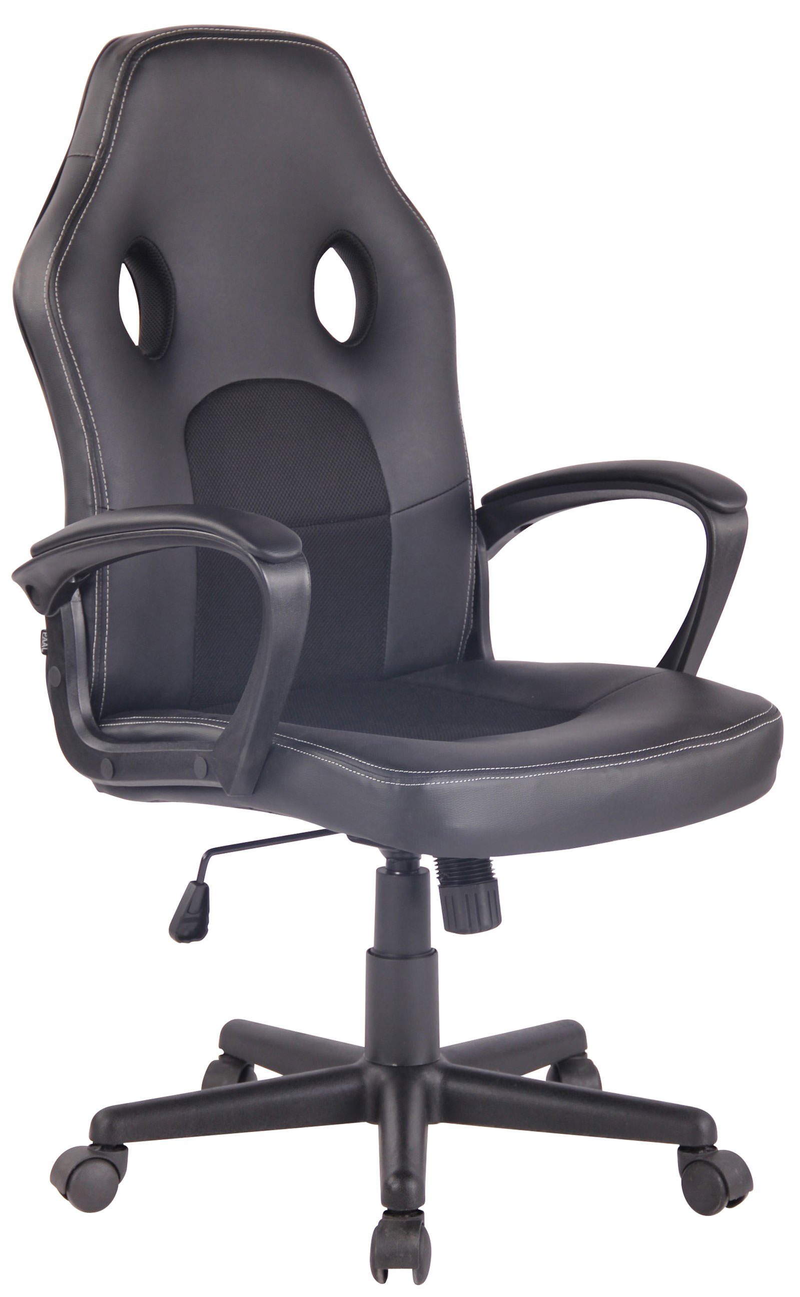 CLP Gaming Chair Elbing, höhenverstellbar und drehbar schwarz/schwarz | Stühle