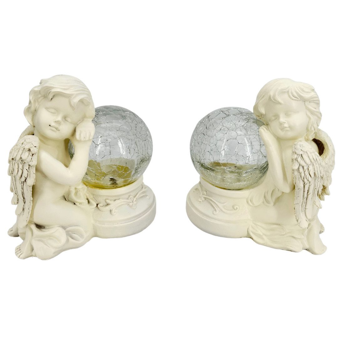 abc HOME LED-Dekofigur Engel, LEDs, Solarpanel, Lichtsensor, 2er Set