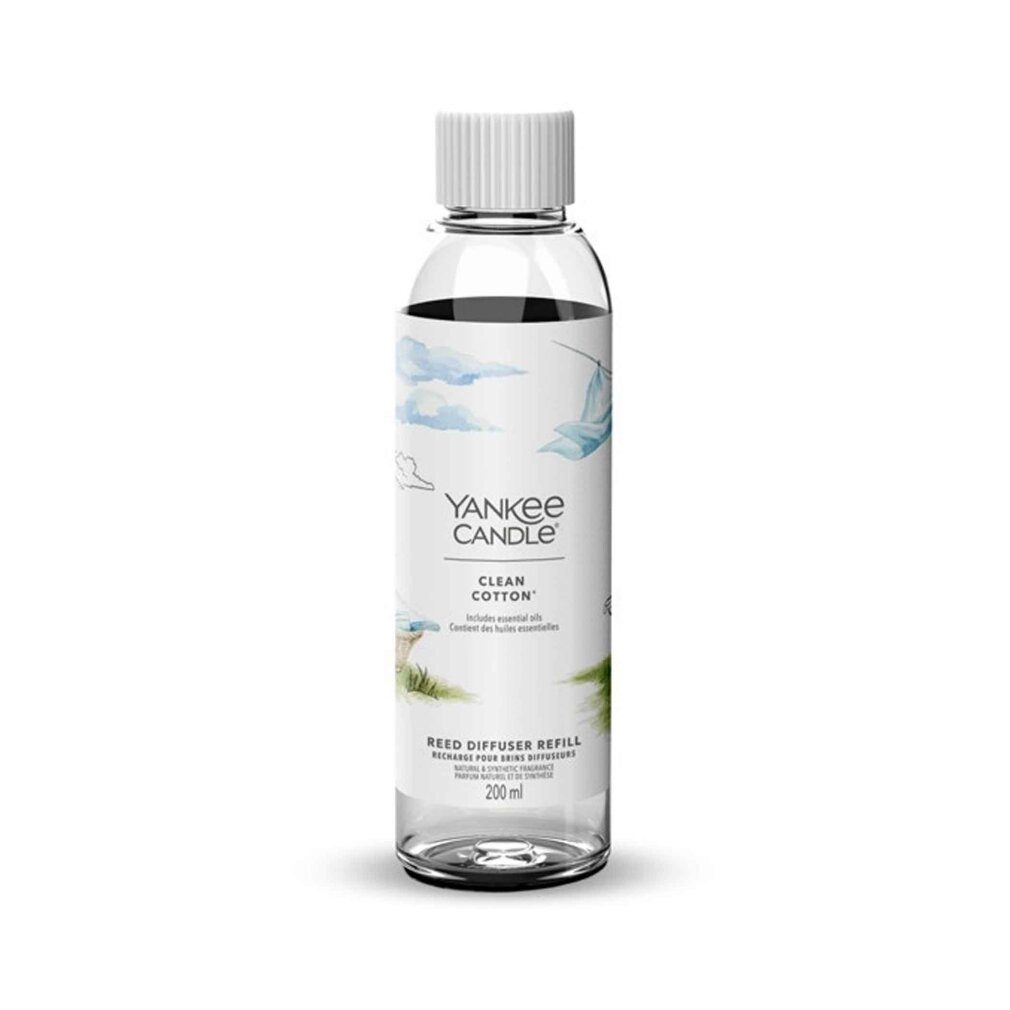 Yankee Candle Duftlampe Clean Cotton Signatur Nachfüllpackung für Duftzerstäuber 200 ml