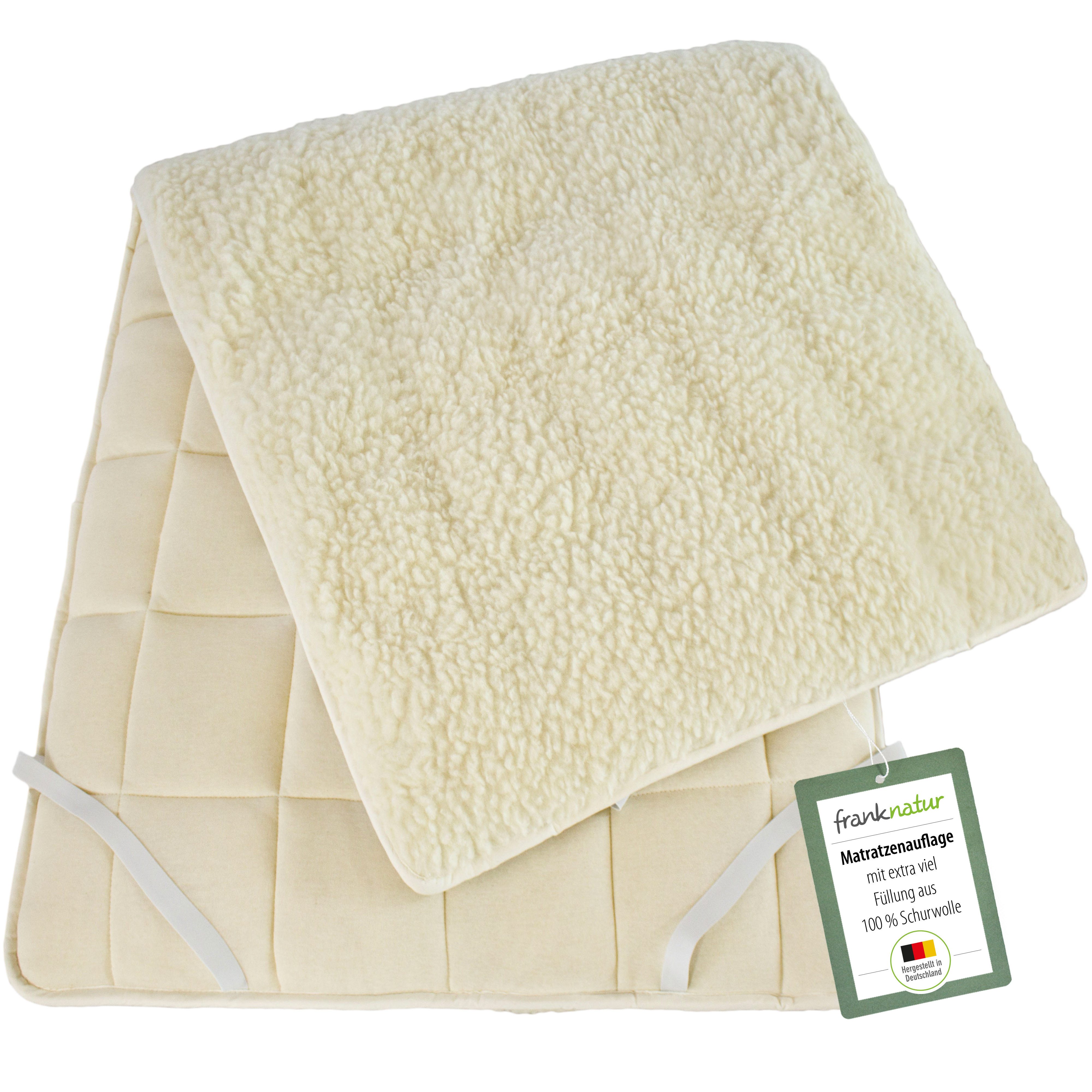 franknatur, Topper Auflage Lammflor premium, Schurwolle, Extra weich und hoher Topper mit Merinowolle