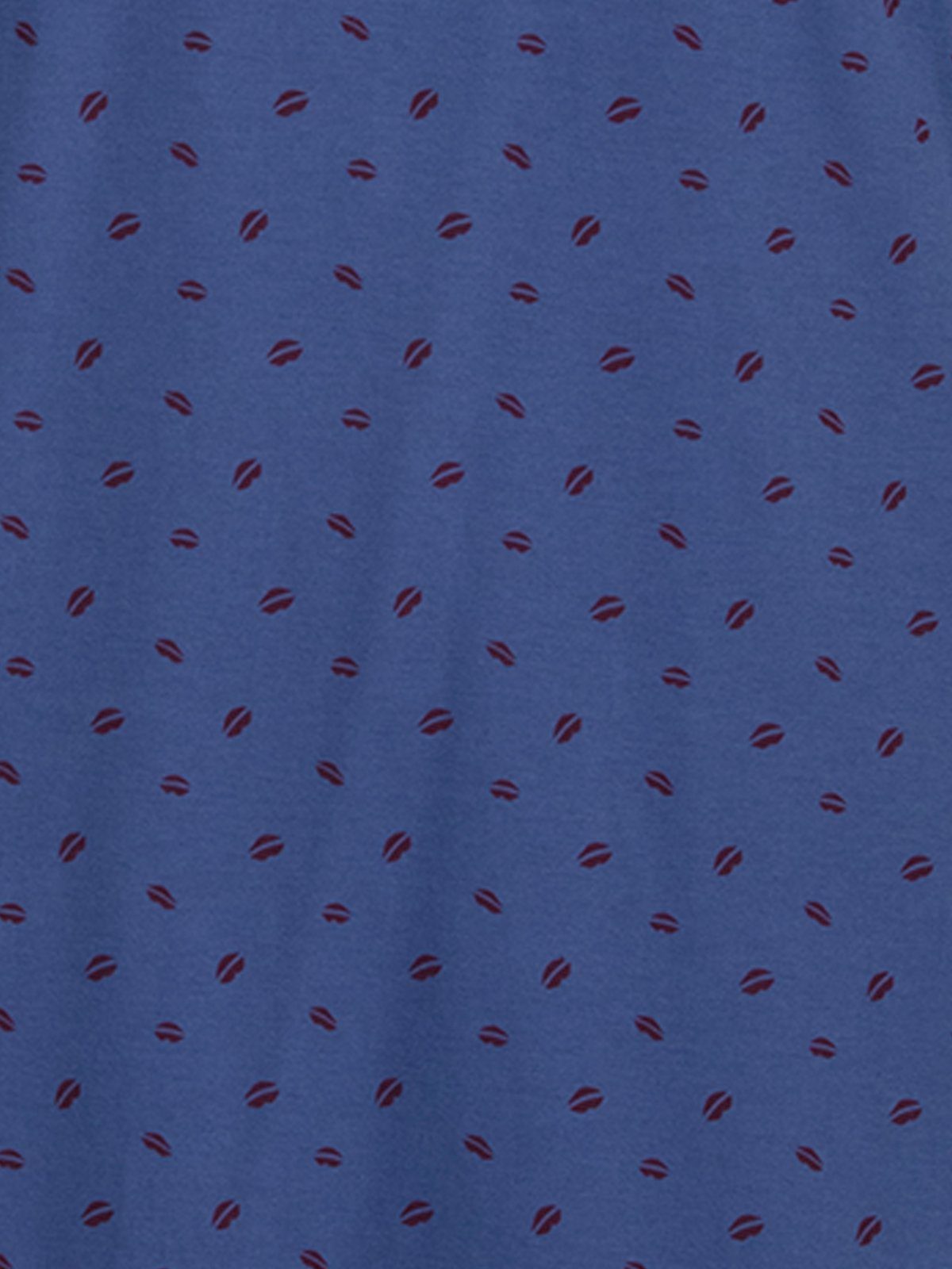 zeitlos Nachthemd Nachthemd Langarm - blau Kussmund Knöpfe