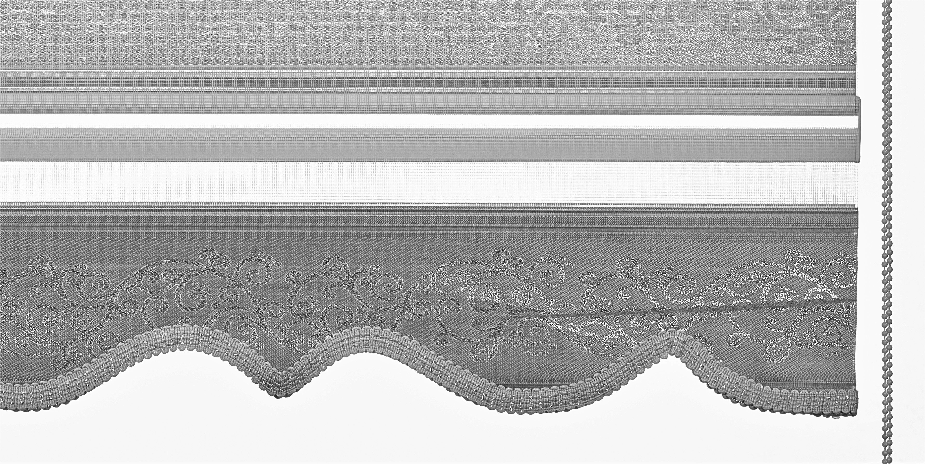 Doppelrollo nach Maß Grau Silber 3944 Länge bis 200cm, Yasar Gardinen,  Deckenmontage | Doppelrollos