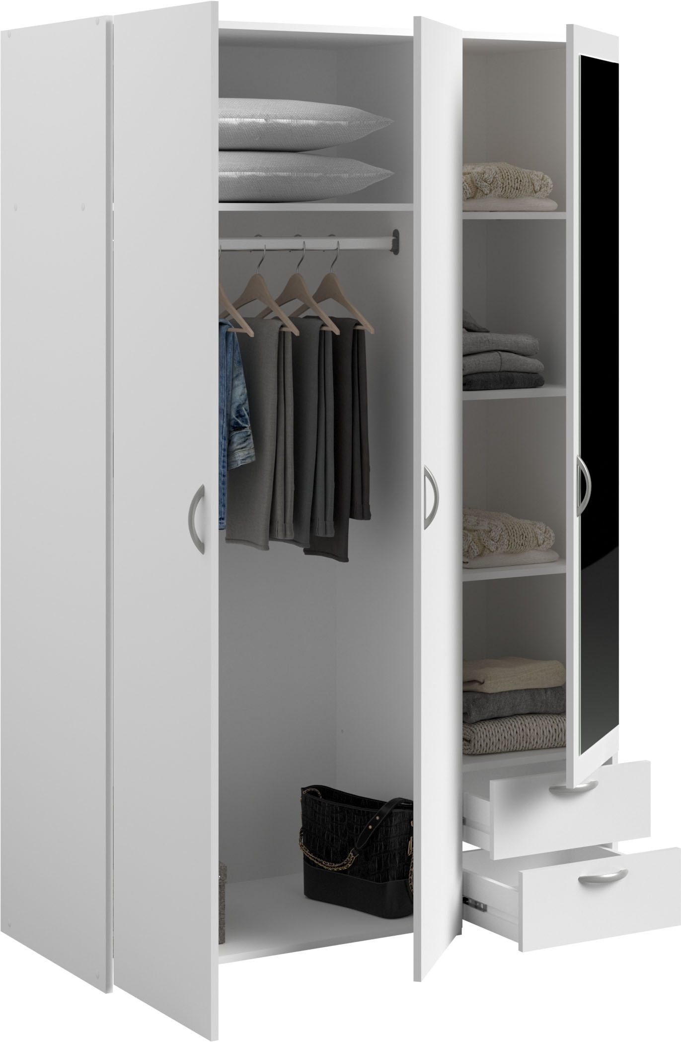 Parisot Kleiderschrank Daily (1-St) eine Tür mit Spiegel – Bild 4 von 5