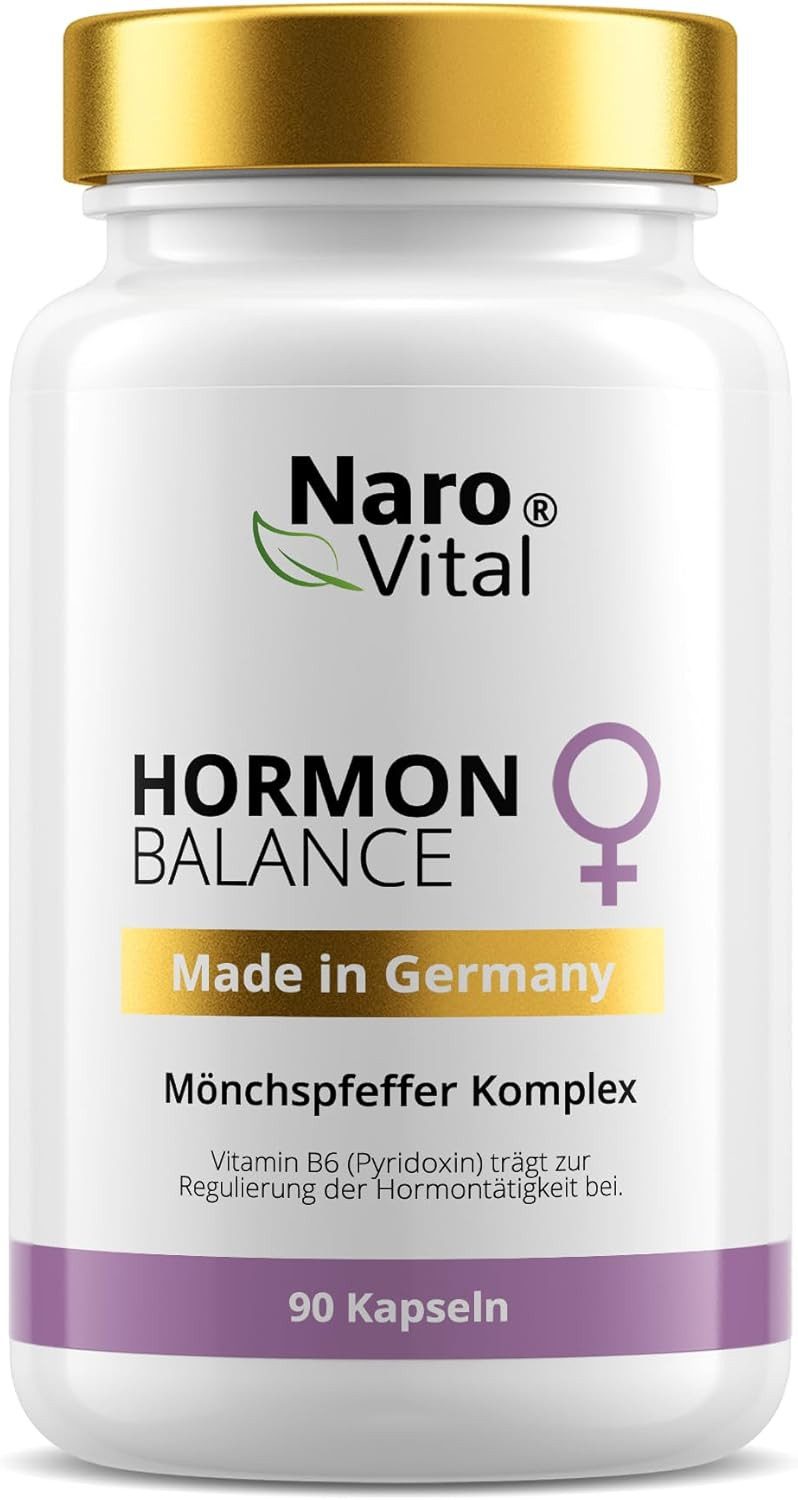 NaroVital Hormon Balance Frauen Mönchspfeffer Komplex für PMS & Wechseljahre 90 Kapseln, 90 St.