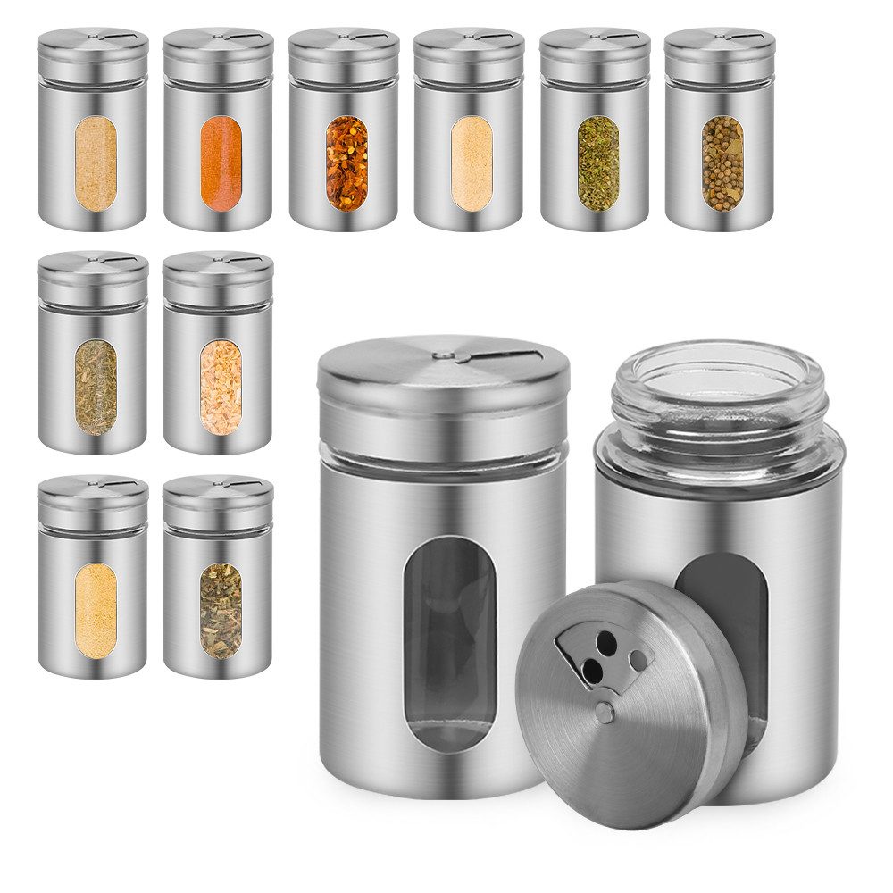 Gewürzstreuer 12er Gewürzstreuer Edelstahl Gewürzstreuer Gewürzdosen Salzstreuer