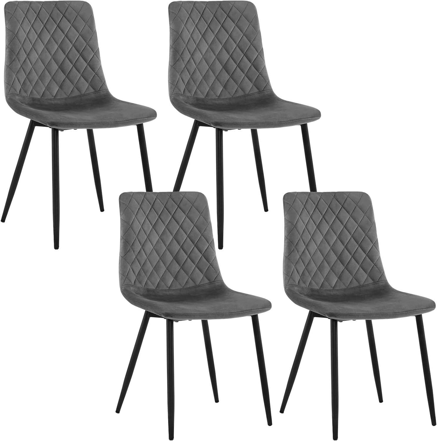 EUGAD Esszimmerstuhl (4 St), Schminkstuhl Polsterstuhl günstig online kaufen