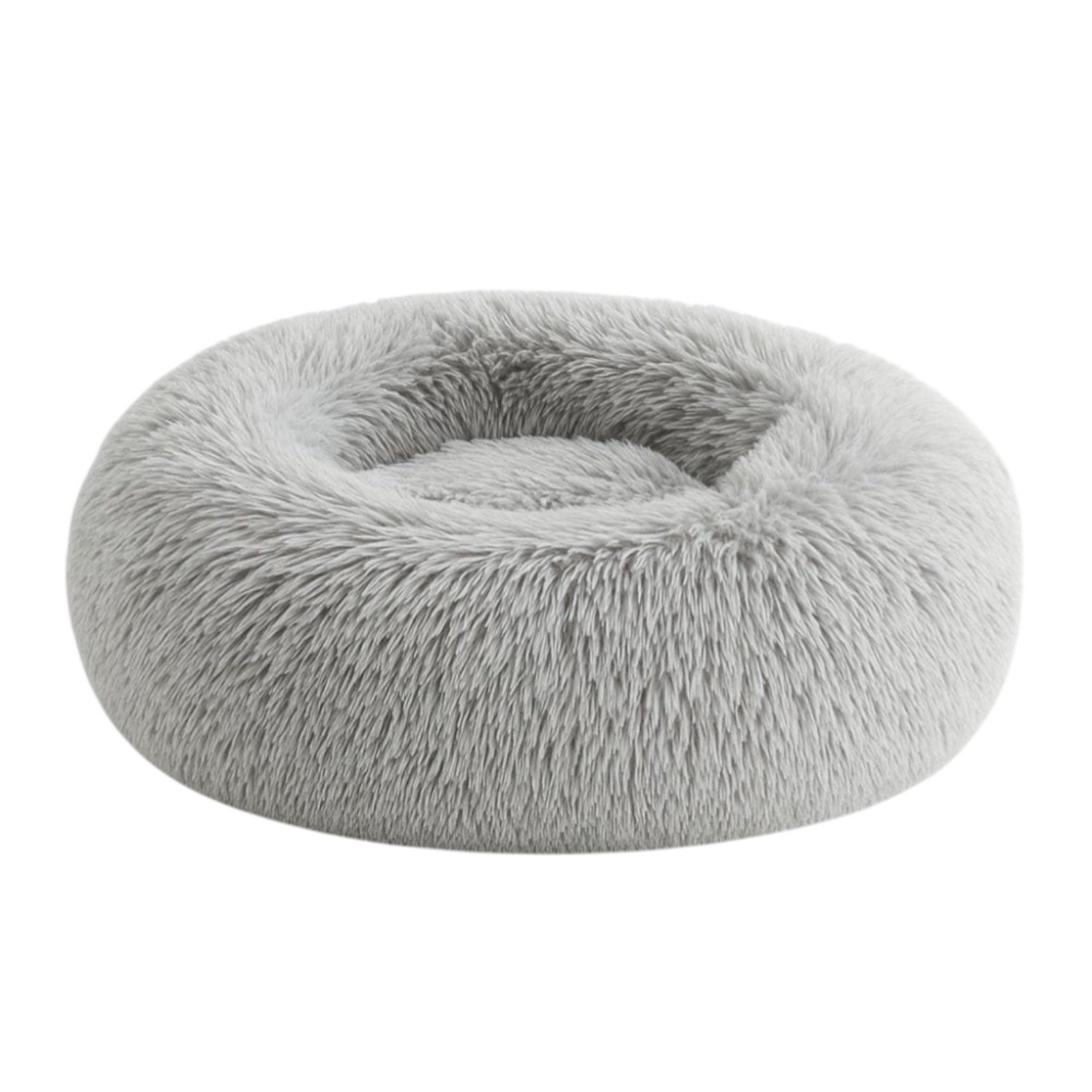 WABIS24 Hundebett Hundebett Kuschelbett rund, flauschig, rutschfest, waschbar 50-120 cm, Plüsch, rutschfester Boden, waschbar, stark gefüllt, formstabil, rundes
