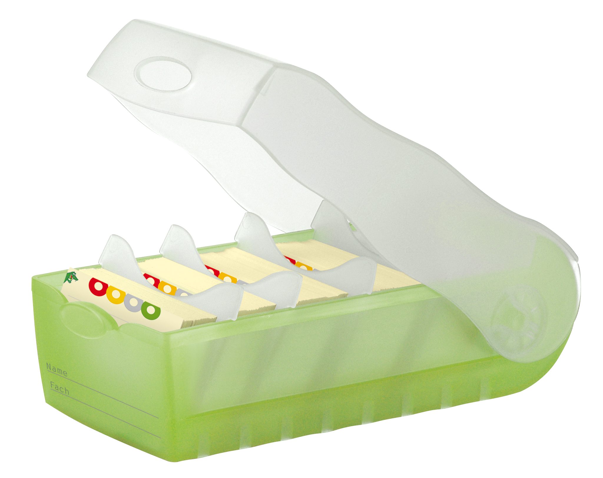 HAN Karteikasten 997-603D Karteibox CROCO DIN A7 quer - Grün