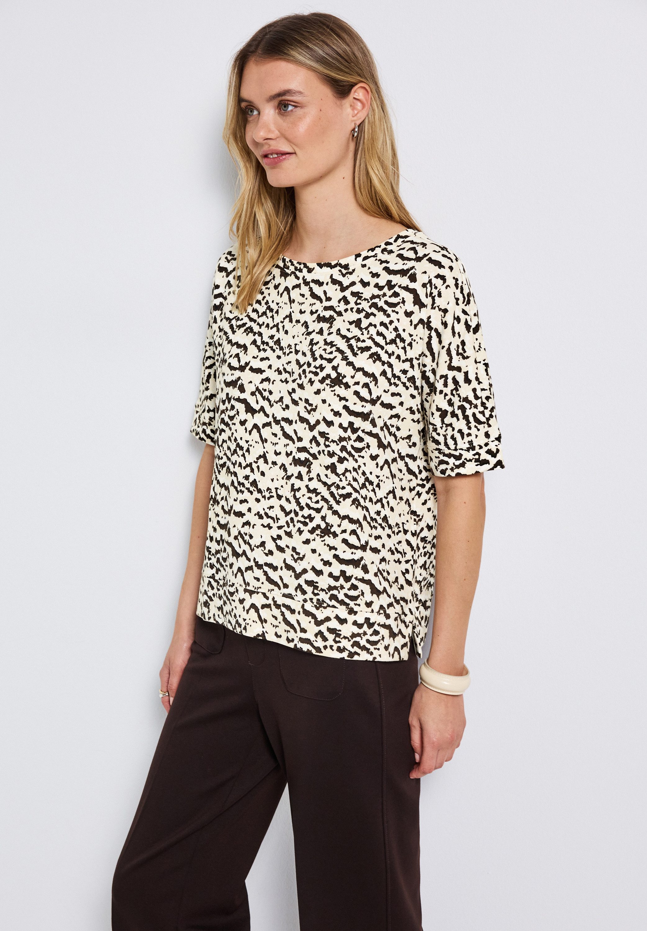 STREET ONE T-Shirt mit All-Over Print günstig online kaufen