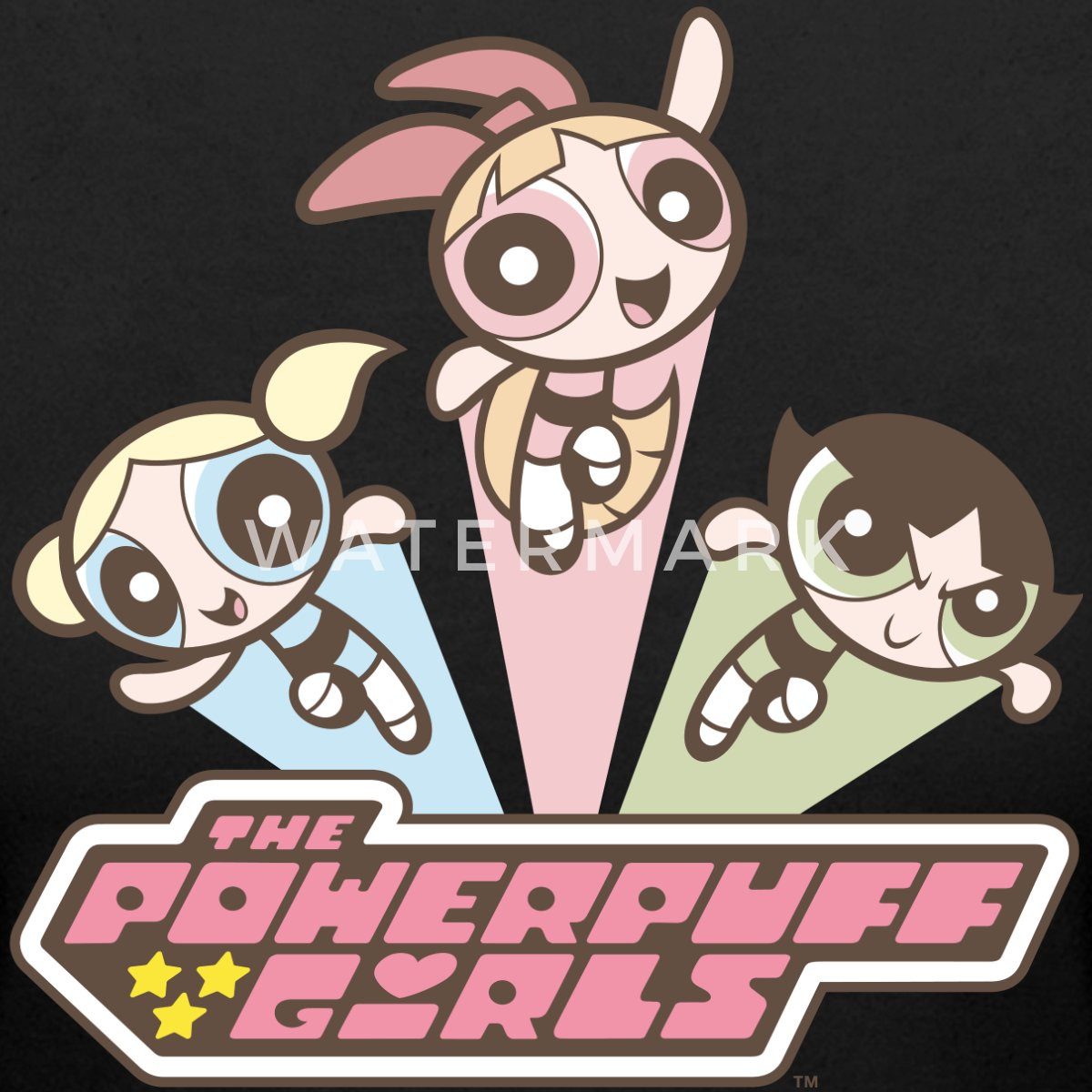Spreadshirt T-Shirt Powerpuff Girls Retro Used Look Vintage Crop Top (1-tlg)