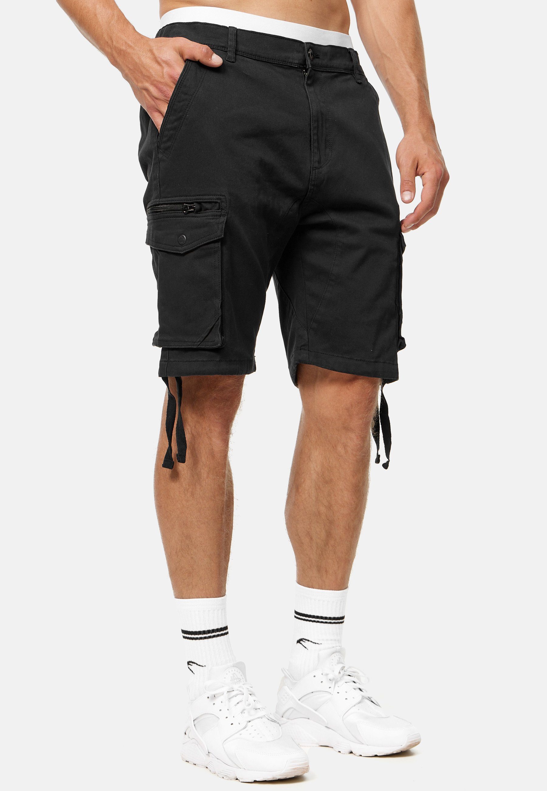 Indicode Cargoshorts Agron mit langen Stoffbändern günstig online kaufen
