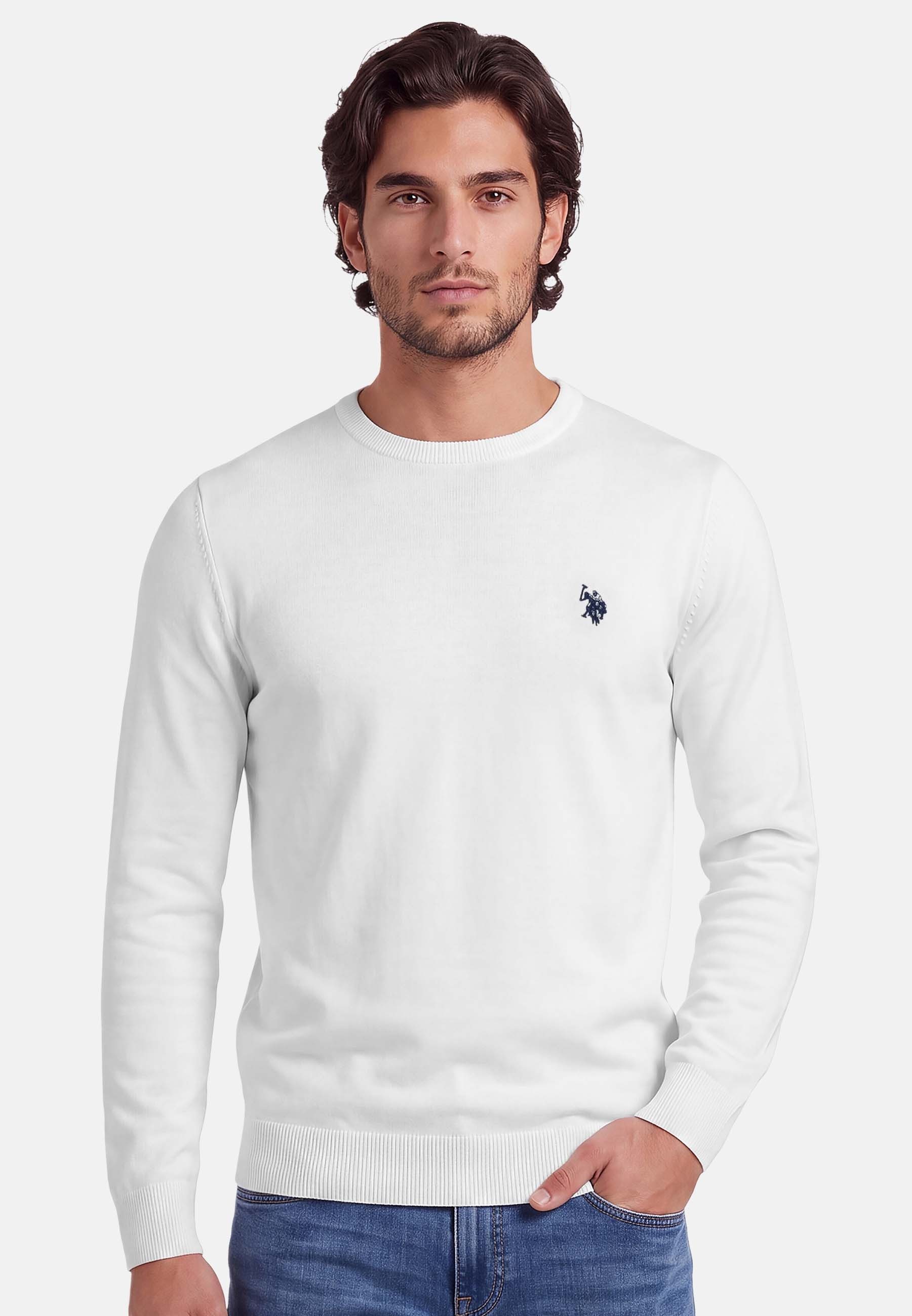 U.S. Polo Assn. Rundhalspullover USJackk – Herren Crewneck Pullover mit Rippbündchen