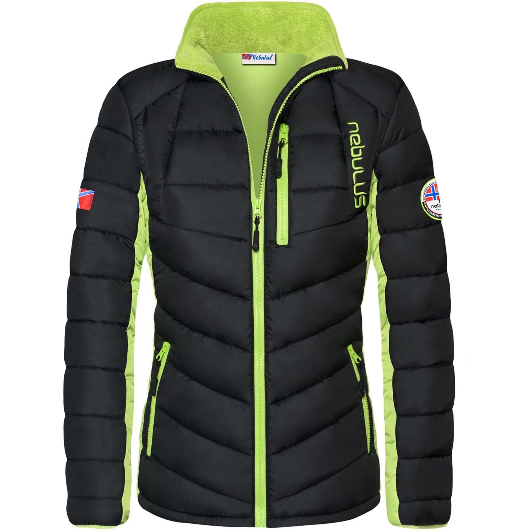 Nebulus Winterjacke Winterjacke, P4773 - Damen, schwarz-lime, XXL/44 günstig online kaufen