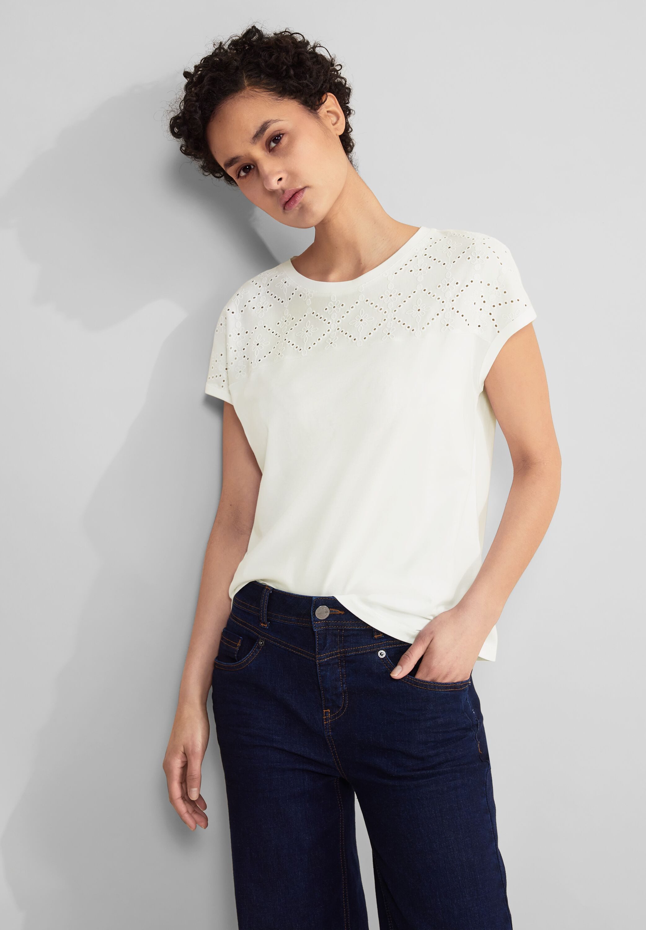 STREET ONE Shirttop mit Stickerei