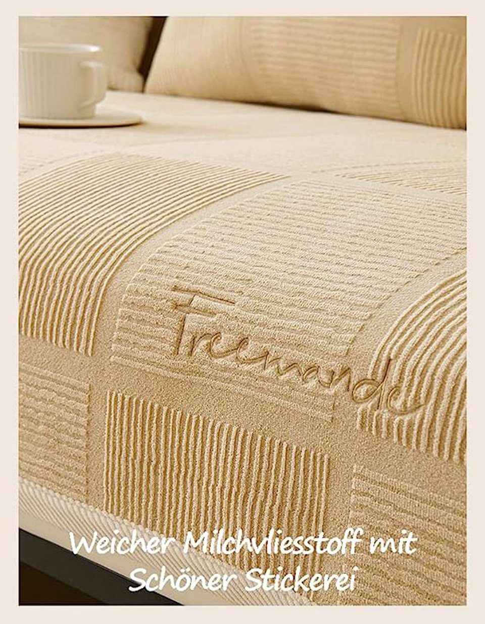 Coonoor Sofaschoner Sofaschoner Schlichtes, modernes Sofabezugs, dickes sofahussen, Geeignet für alle Jahreszeiten, rutschfest