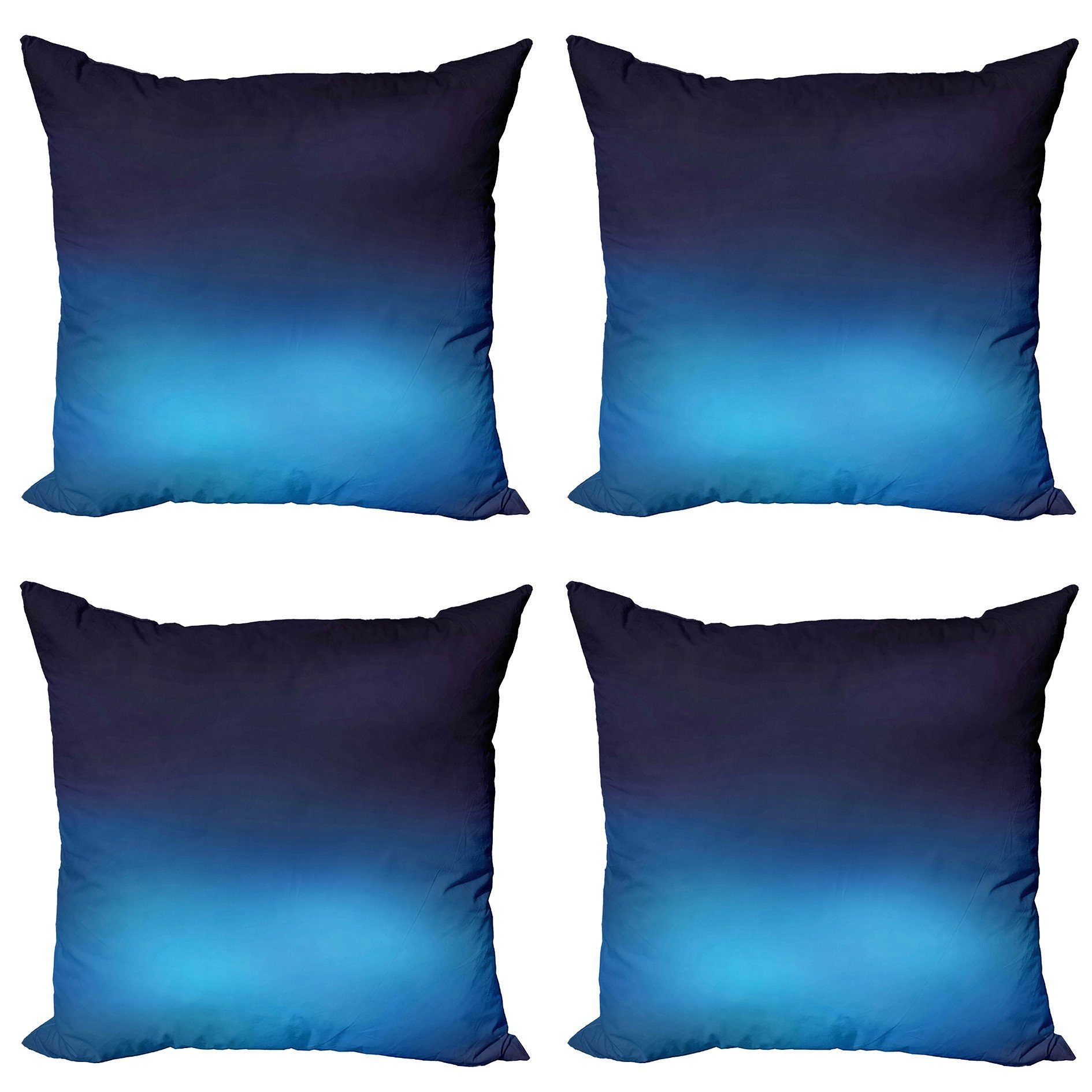 Kissenbezüge Modern Accent Doppelseitiger Digitaldruck, Abakuhaus (4 Stück), Marine Blau Ombre Ozean inspiriert