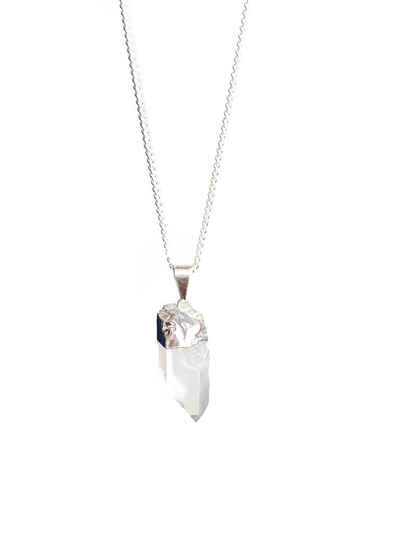 Crystal and Sage Jewelry Kette mit Anhänger Elv - Bergkristall Halskette vergoldet