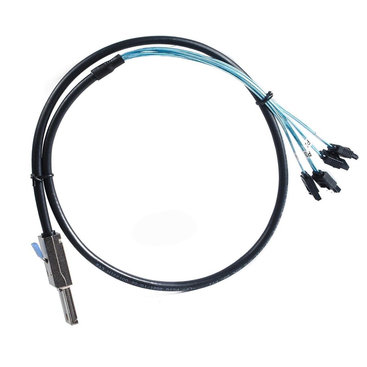 Bolwins P84 Mini SAS SFF-8088 auf 4x SATA 7pin Splitter Kabel HDD Datenkabel Computer-Kabel, Mini SAS SFF-8088 26P, 4x SATA 7P (100 cm), 6Gbit/s Datenrate, Hot-Swap fähig, Plug and Play