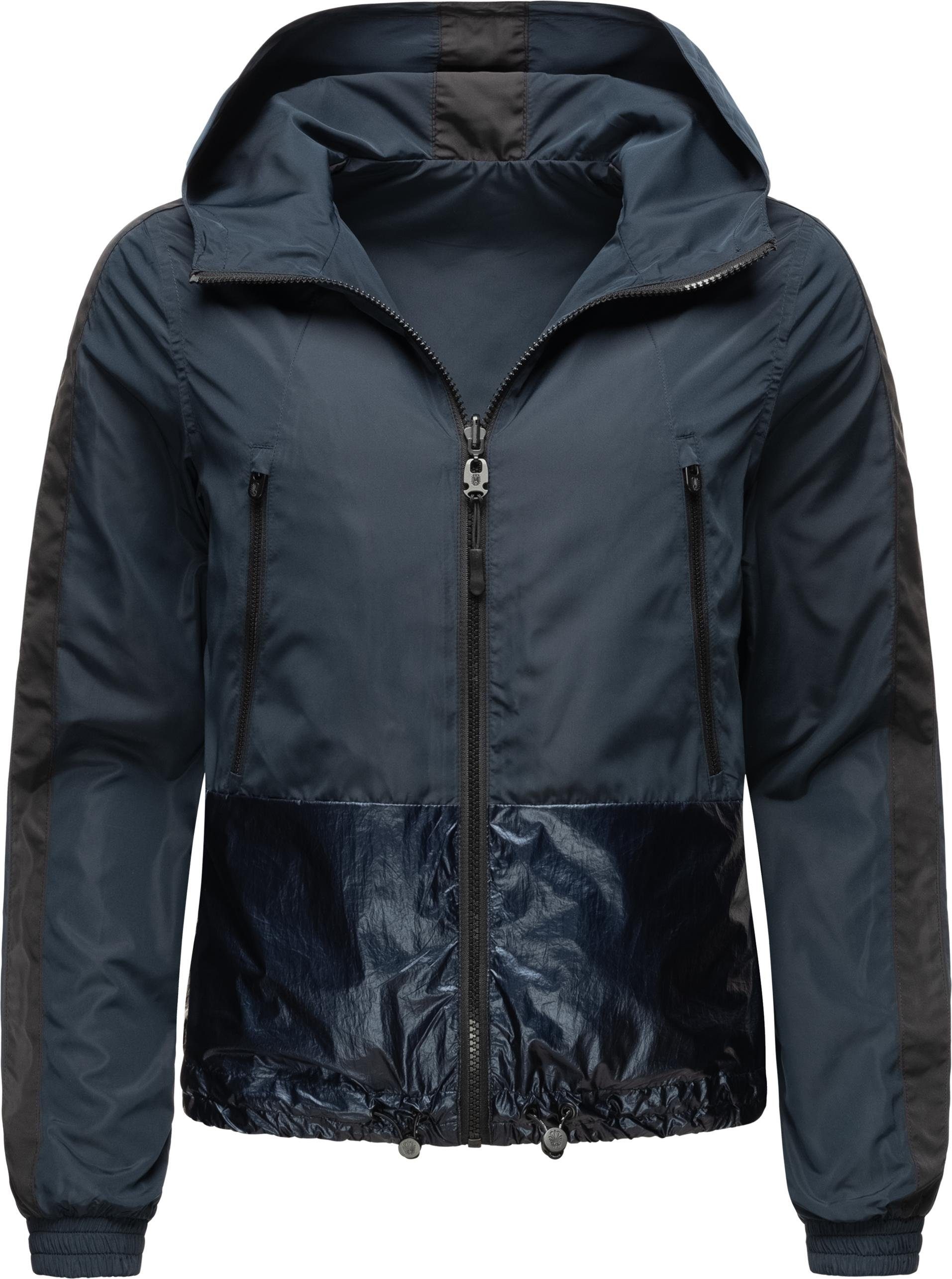 Kapuze Sunitaa Wendejacke mit 2-in-1 Damen Übergangsjacke Navahoo ultraleichte blau